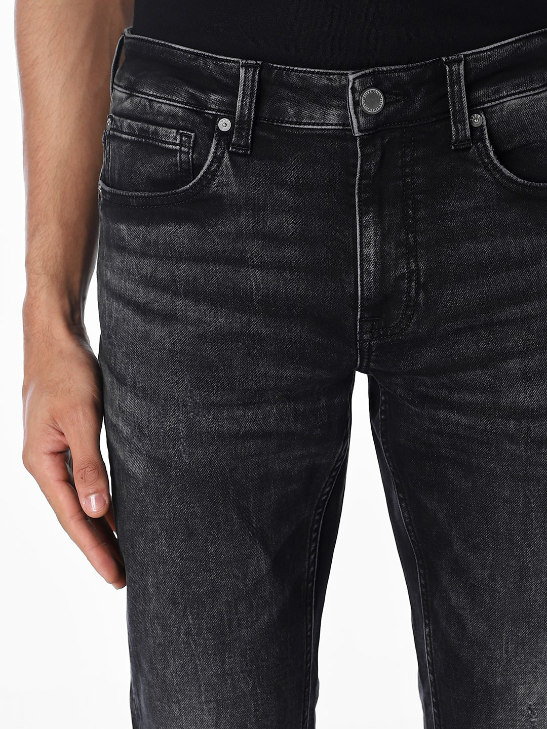5 Pocket Washed Clark Regular Fit Jeans - Image 4