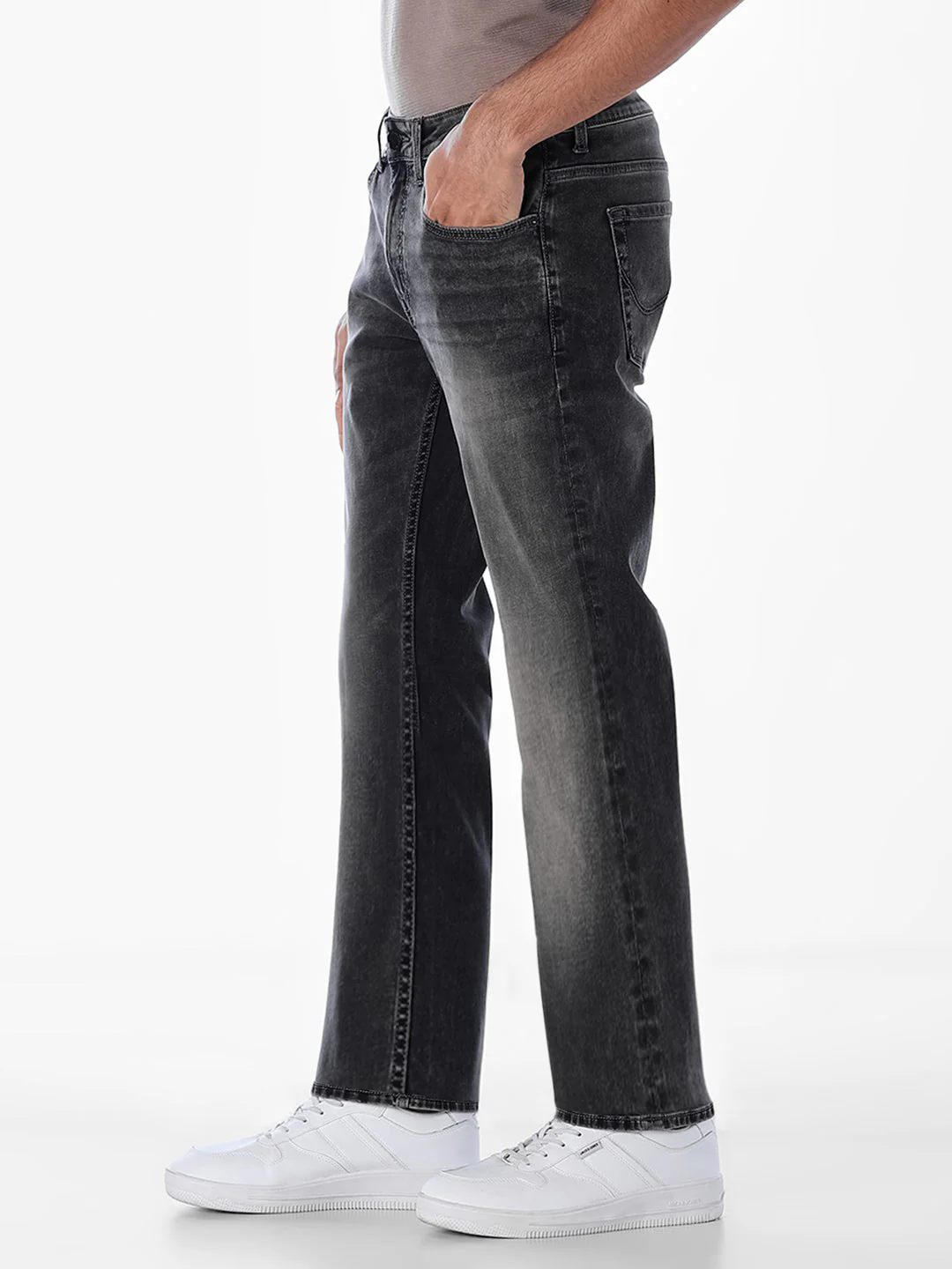 Grey Washed Clark Regular Fit Jeans - Image 2