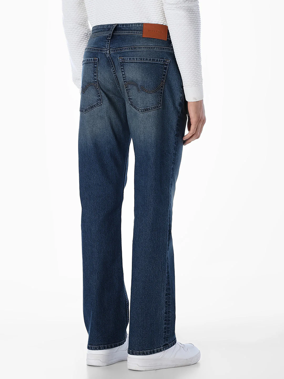 Dark Blue 5 Pocket Bootcut Jeans - Image 3