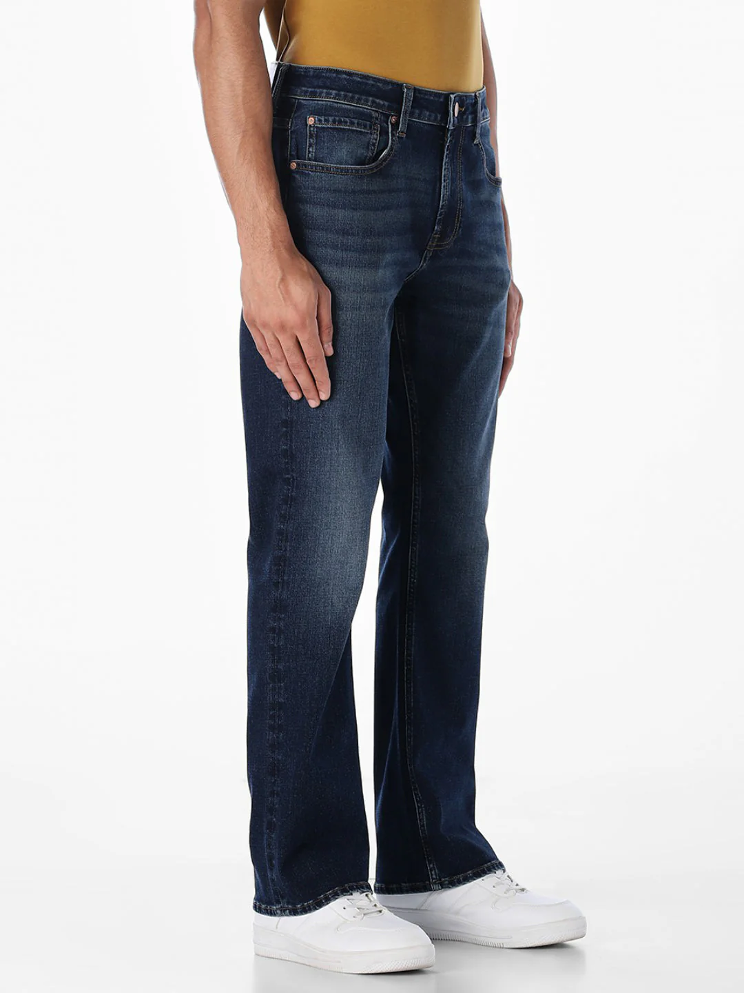 Dark Blue Cliff Bootcut Jeans - Image 2