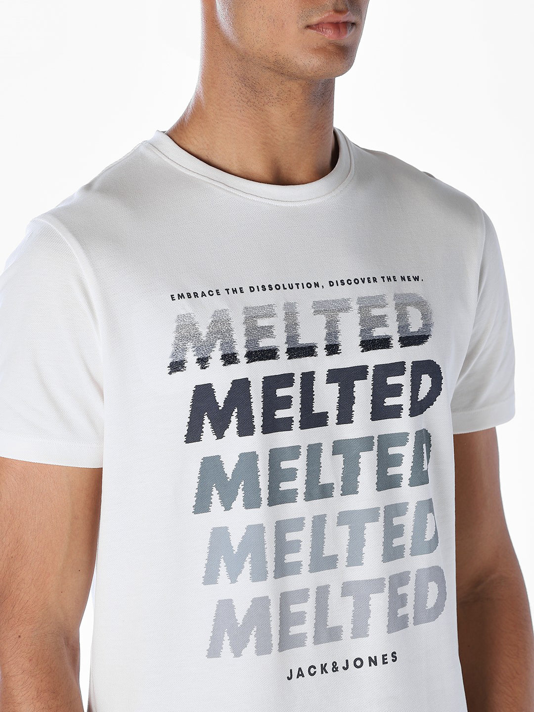 Typographic Print Cotton T-shirt - Image 5