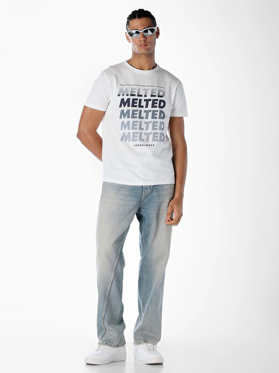 Typographic Print Cotton T-shirt - Image 6