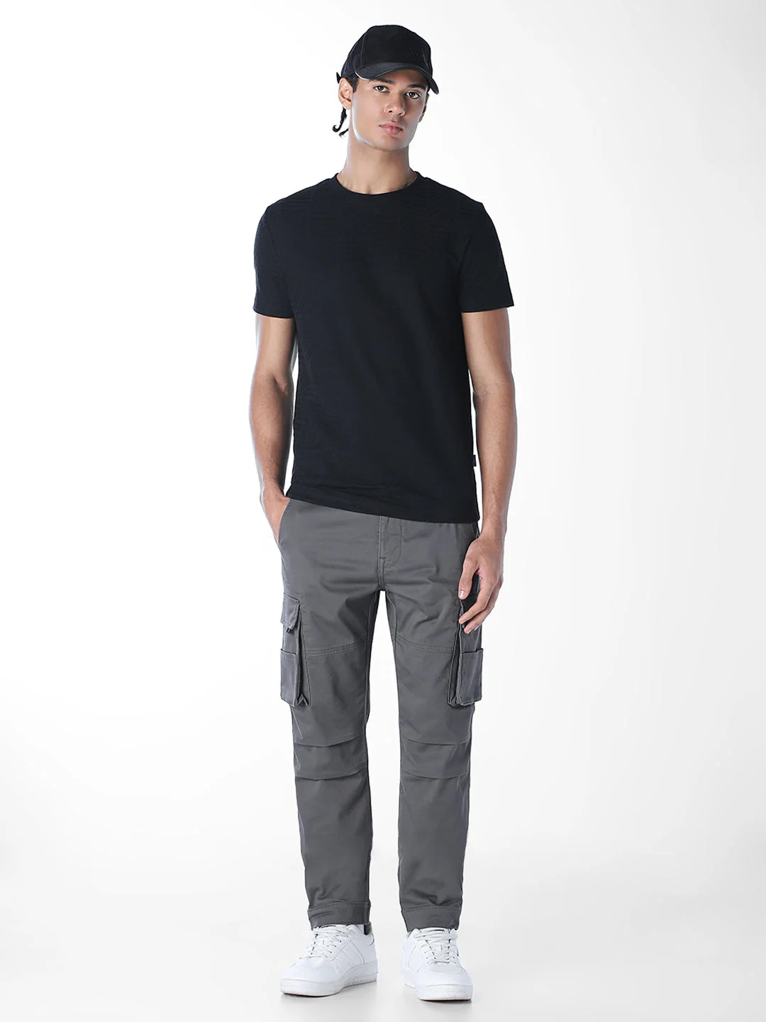 Jacquard Cotton Crew Neck T-shirt - Image 6