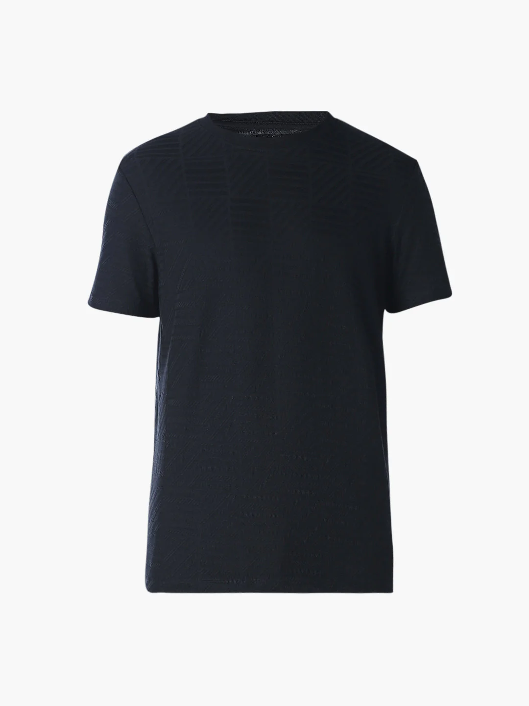 Jacquard Cotton Crew Neck T-shirt - Image 7
