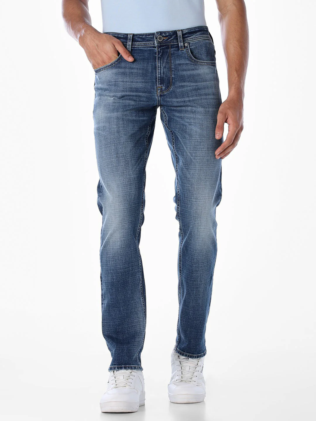 Mildly Washed Glenn Slim Fit Jeans
