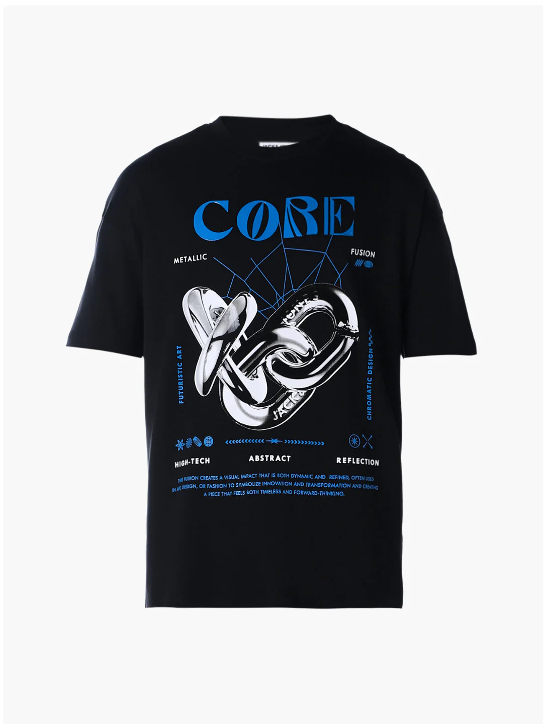 Printed Oversized Black T-shirt - Image 7