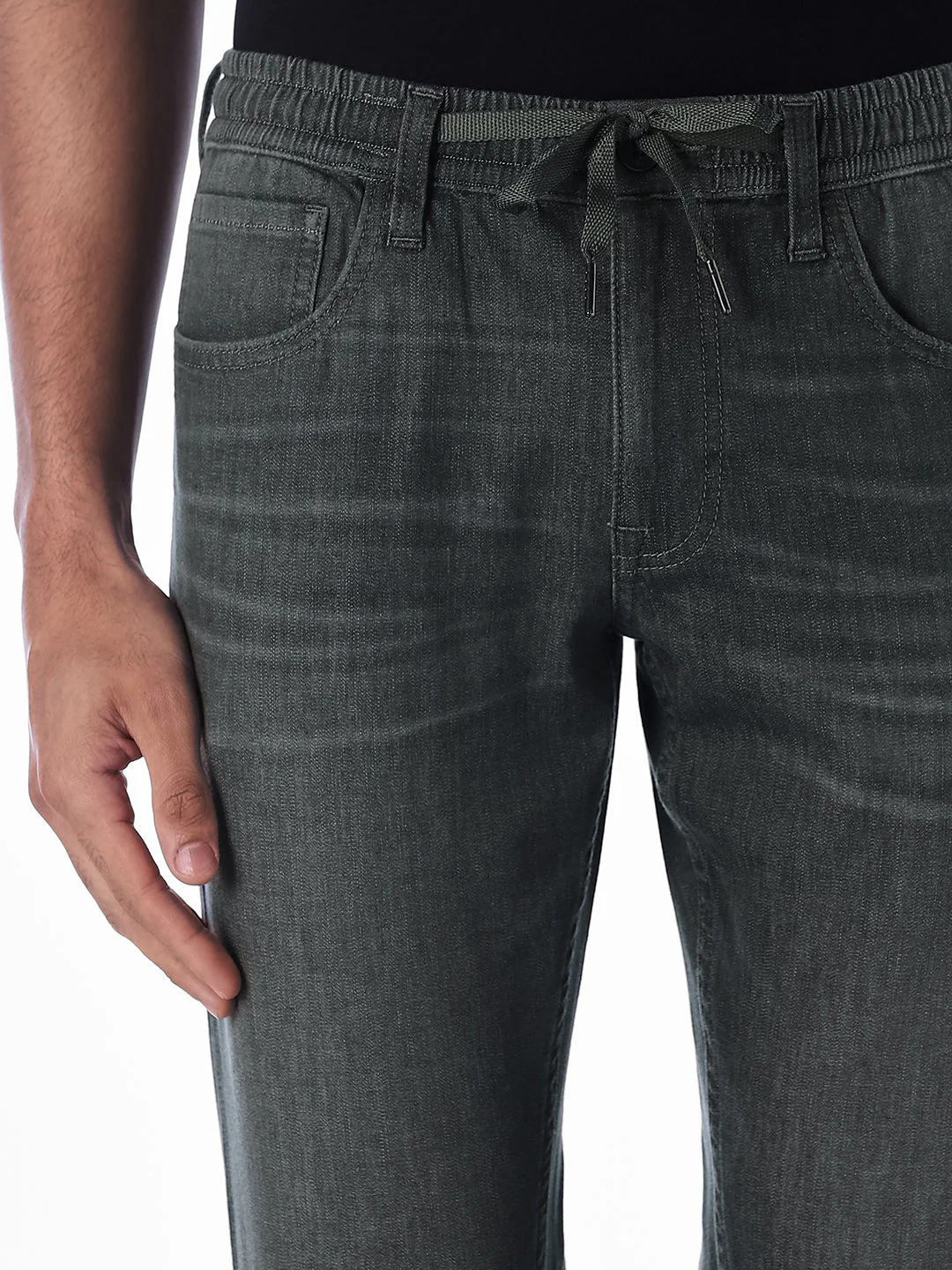 Elasticated Waist Slim Fit Jeans - Image 4