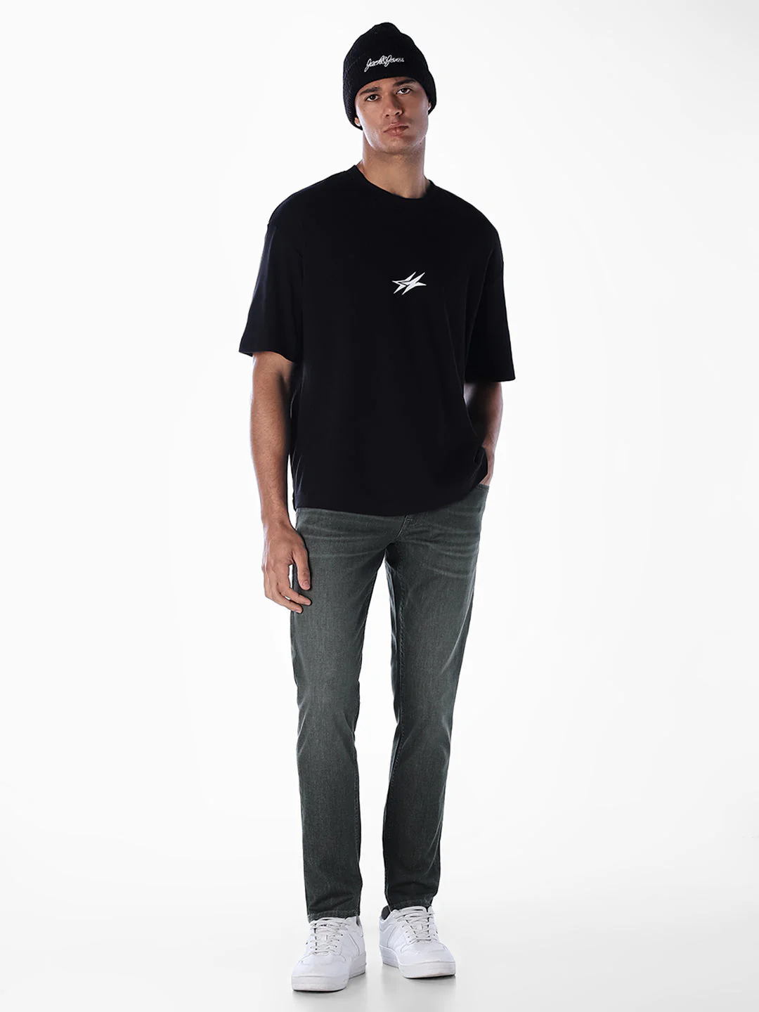 Elasticated Waist Slim Fit Jeans - Image 6