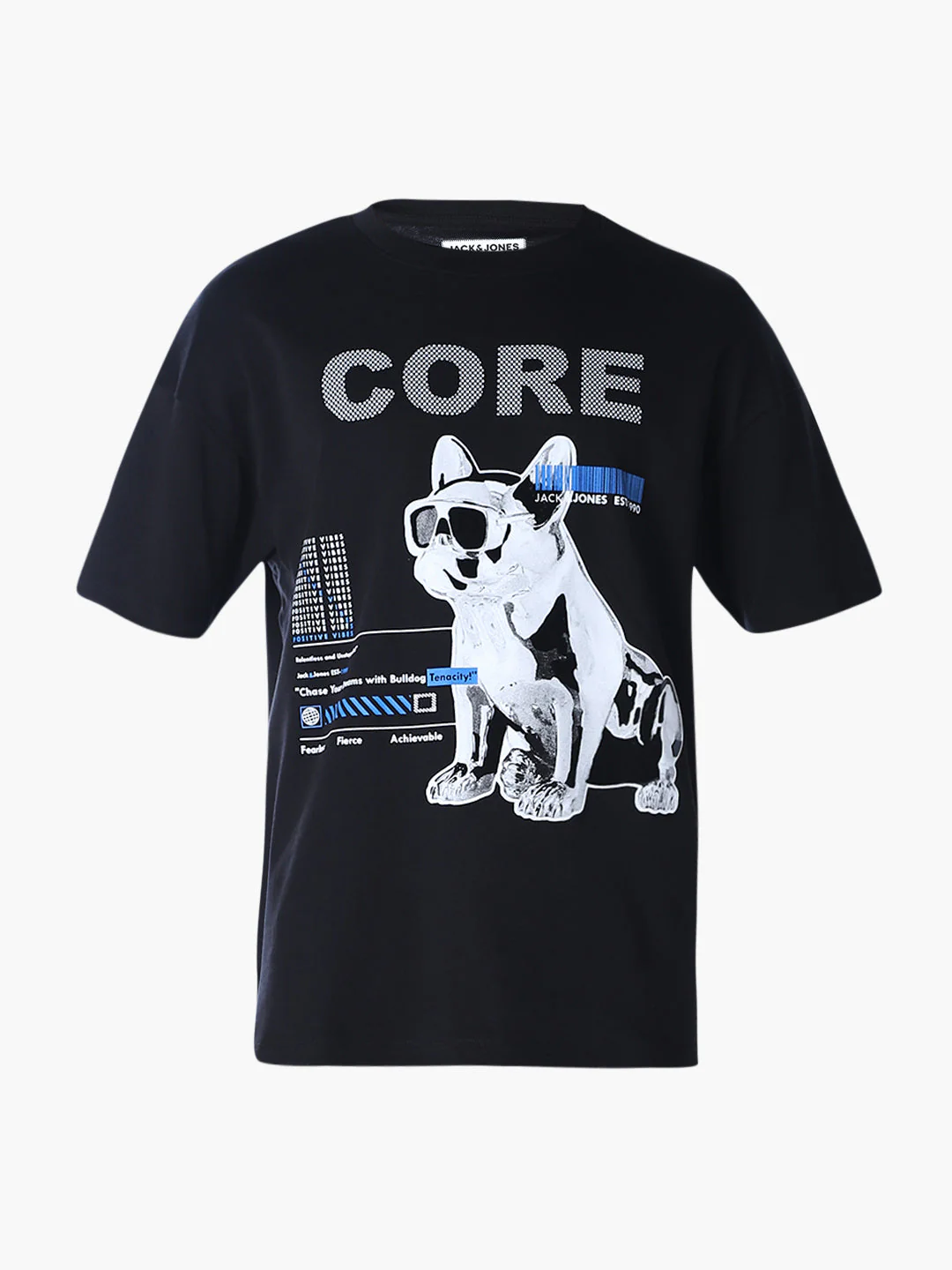 Black Printed Boxy Fit T-shirt - Image 7