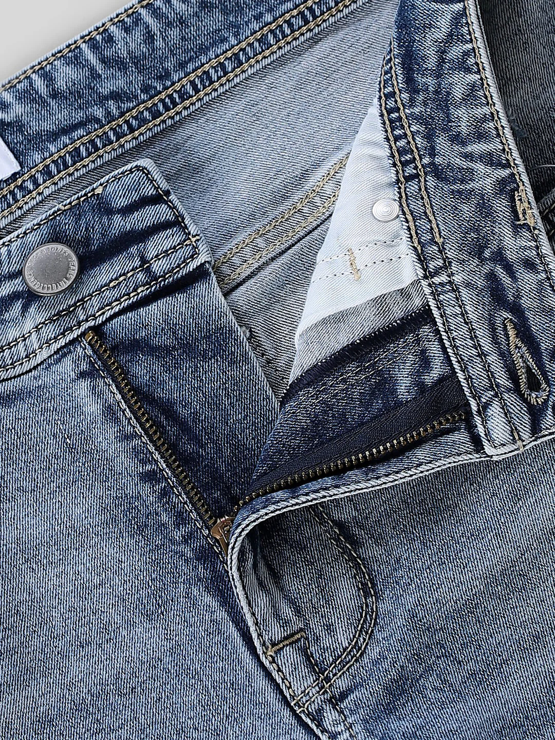 Distressed Glenn Slim Fit Jeans - Light Blue - Image 5
