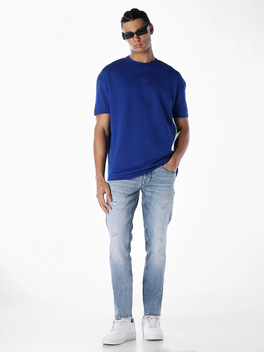 Distressed Glenn Slim Fit Jeans - Light Blue - Image 6