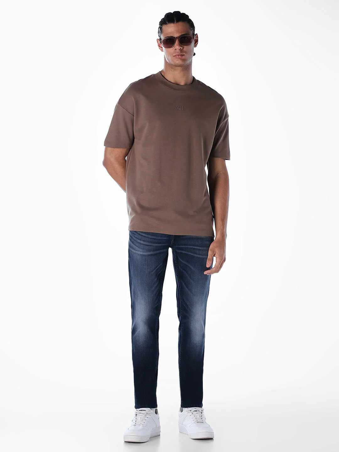 Dark Blue 5 Pocket Glenn Slim Fit Jeans - Image 6