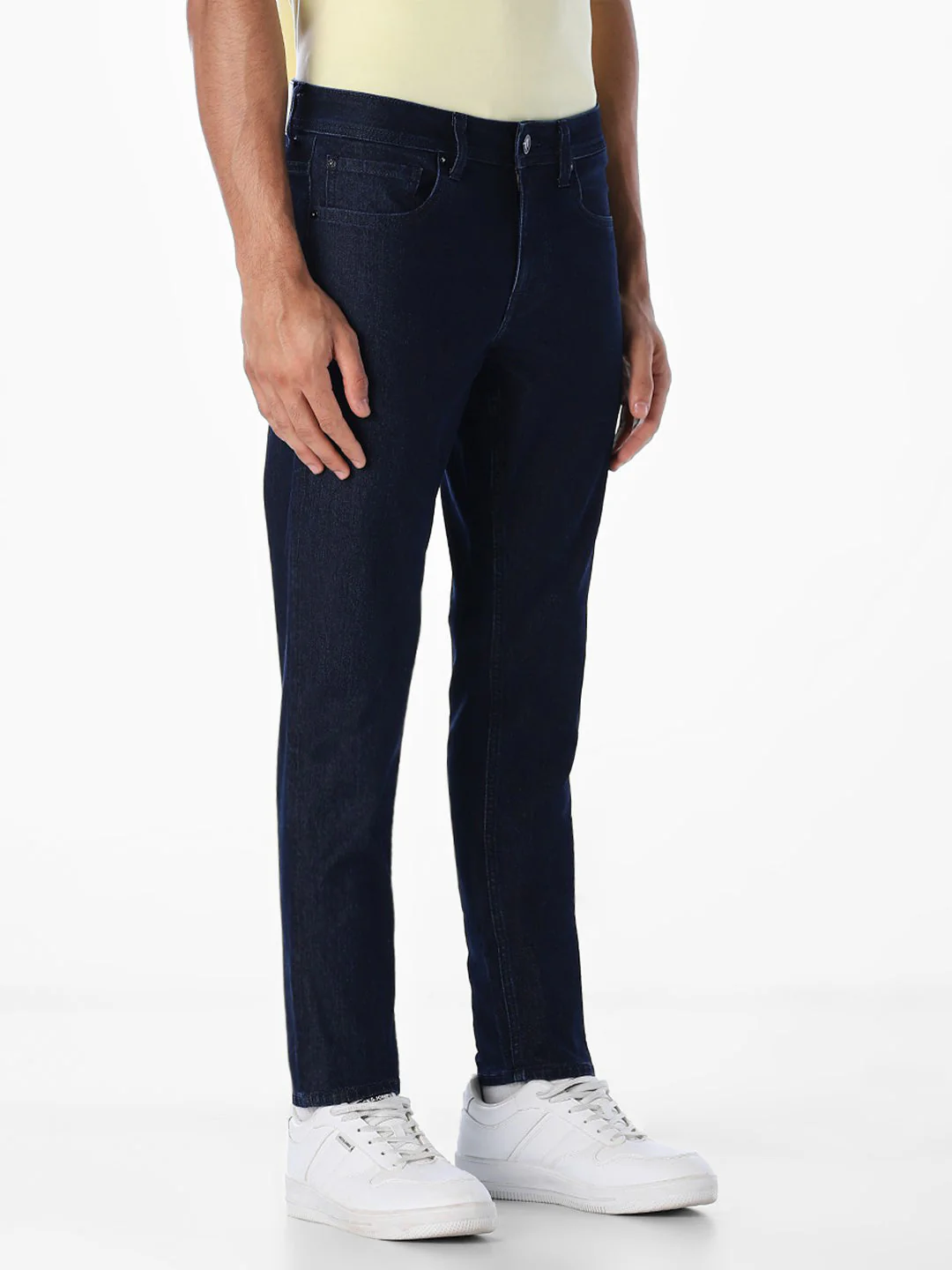 Dark Blue 5 Pocket Slim Fit Jeans - Image 2