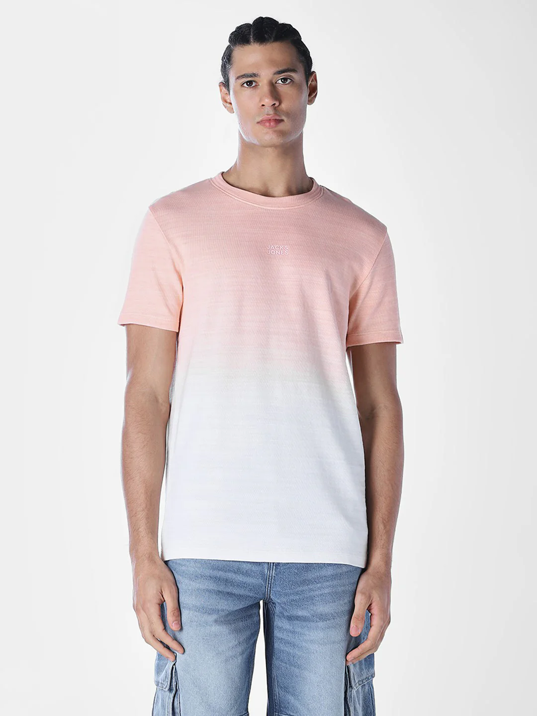 Ombre Cotton Crew Neck T-shirt - Image 2