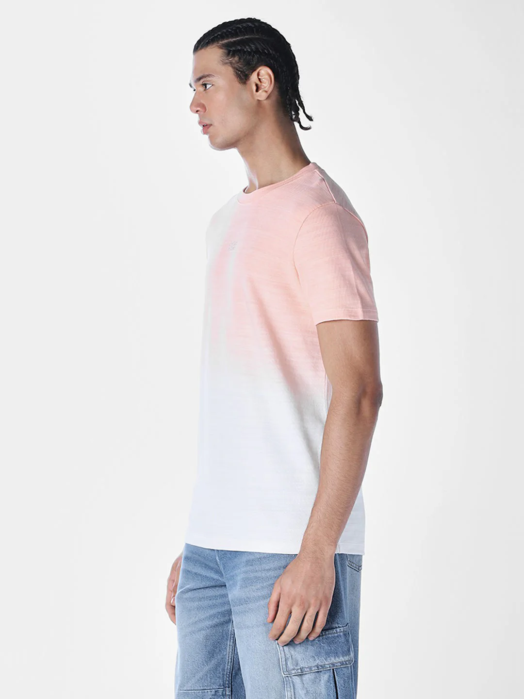 Ombre Cotton Crew Neck T-shirt - Image 3