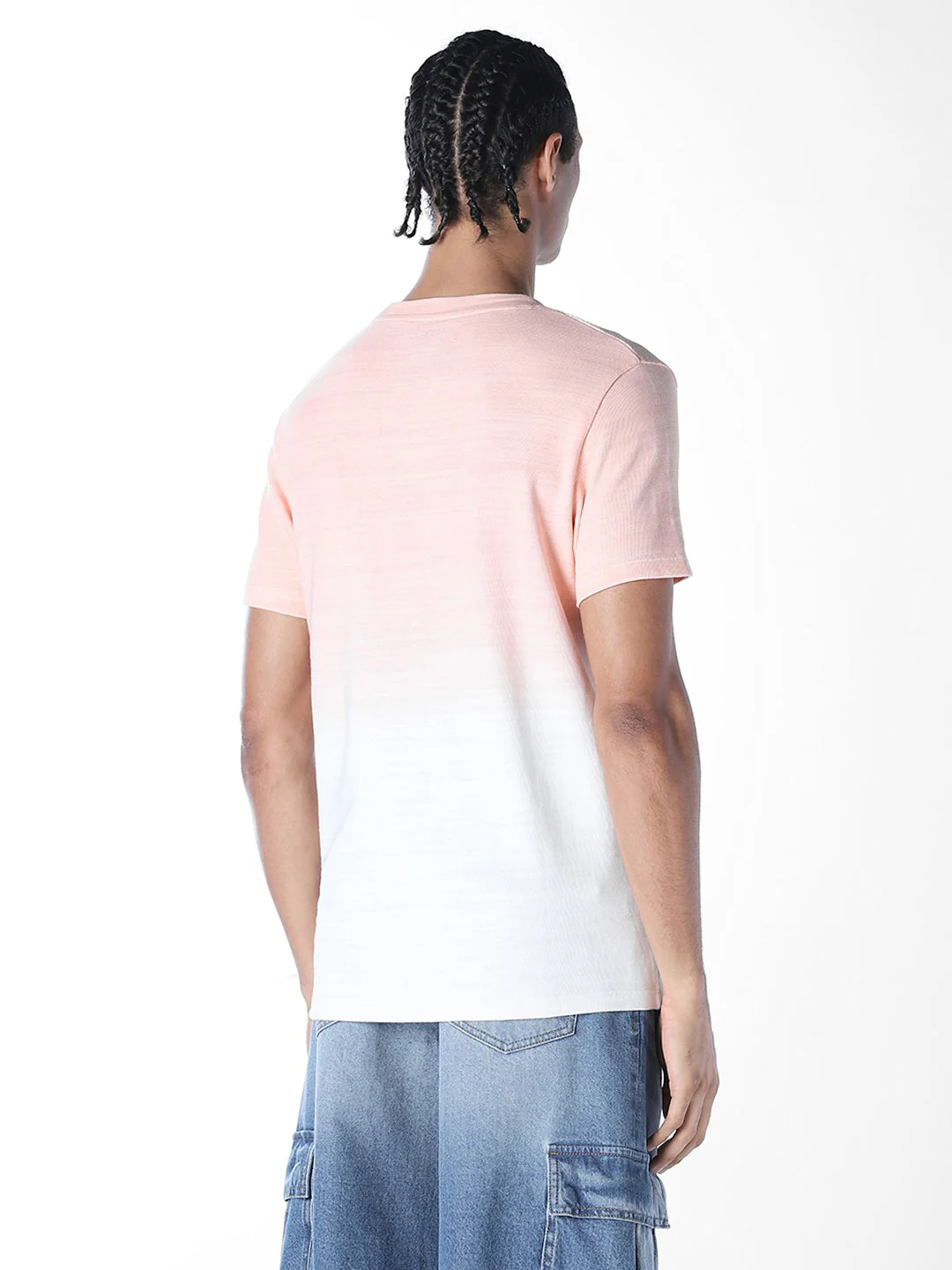 Ombre Cotton Crew Neck T-shirt - Image 4