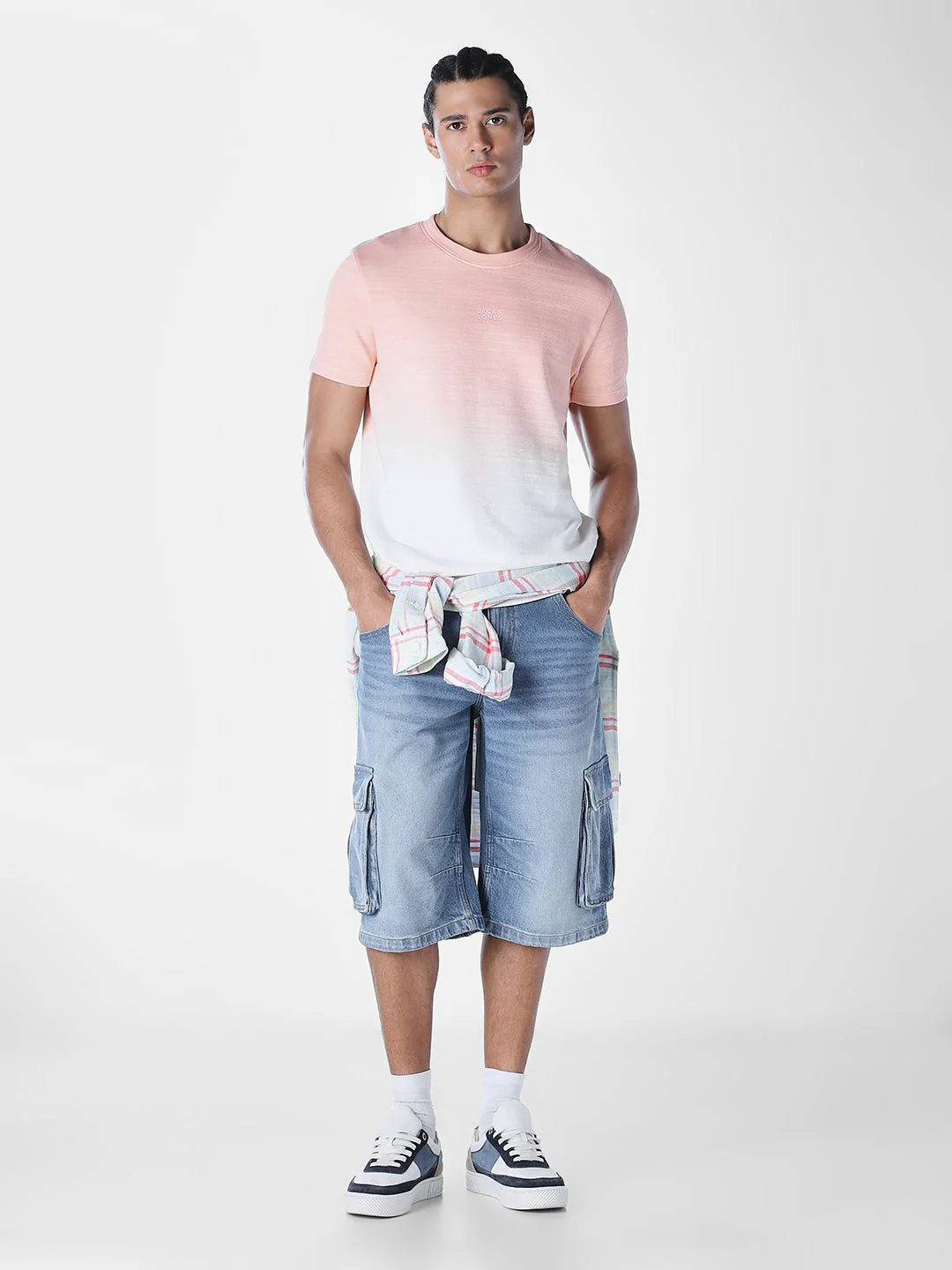 Ombre Cotton Crew Neck T-shirt - Image 6