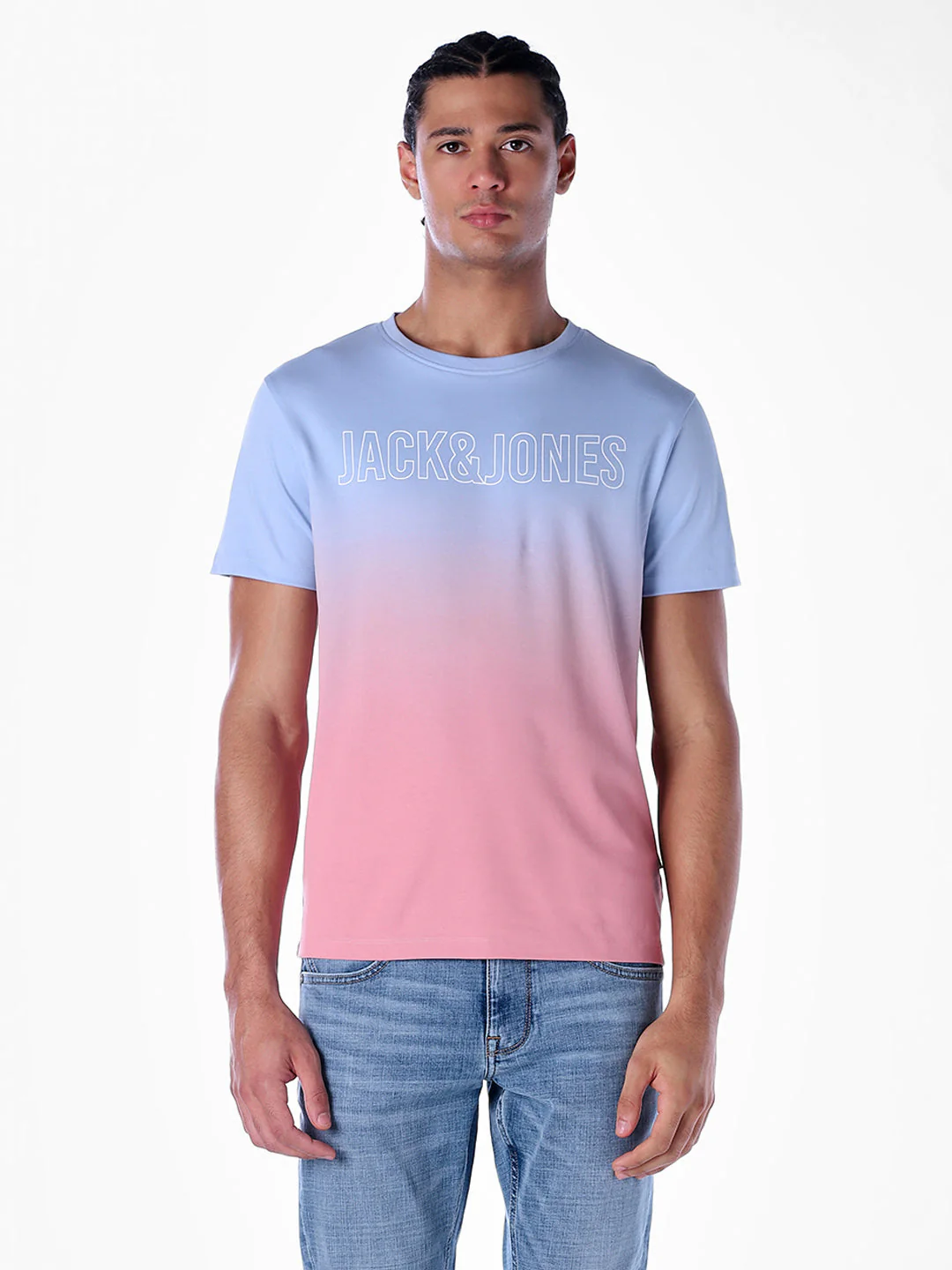 Ombre Cotton Crew Neck T-shirt - Image 2
