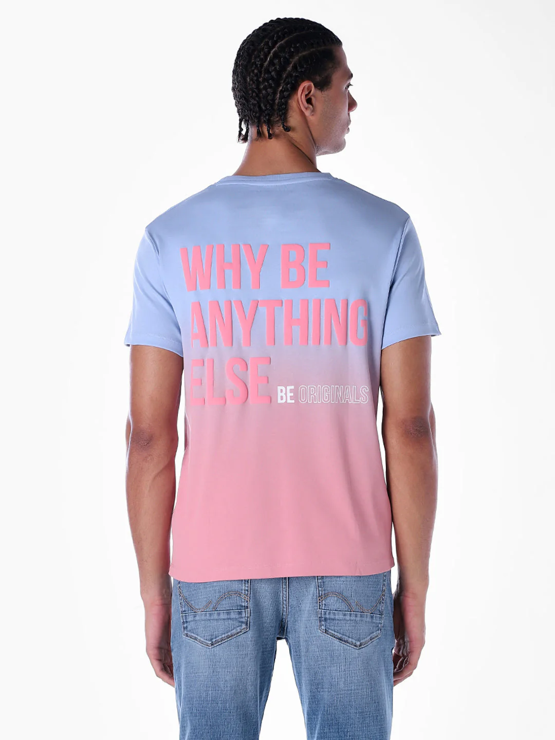 Ombre Cotton Crew Neck T-shirt - Image 4