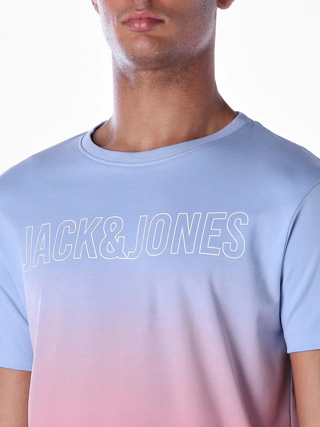 Ombre Cotton Crew Neck T-shirt - Image 5