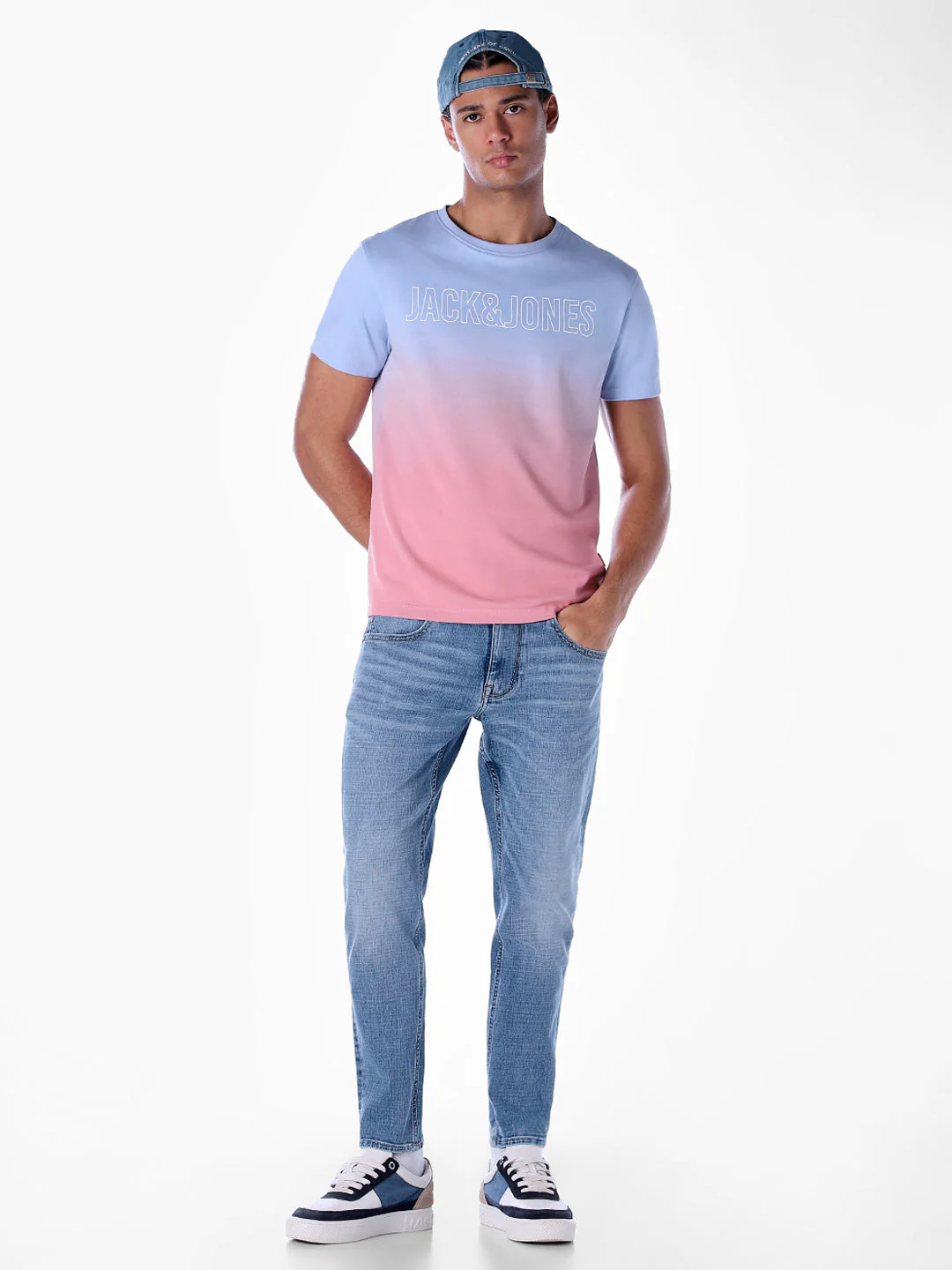 Ombre Cotton Crew Neck T-shirt - Image 6