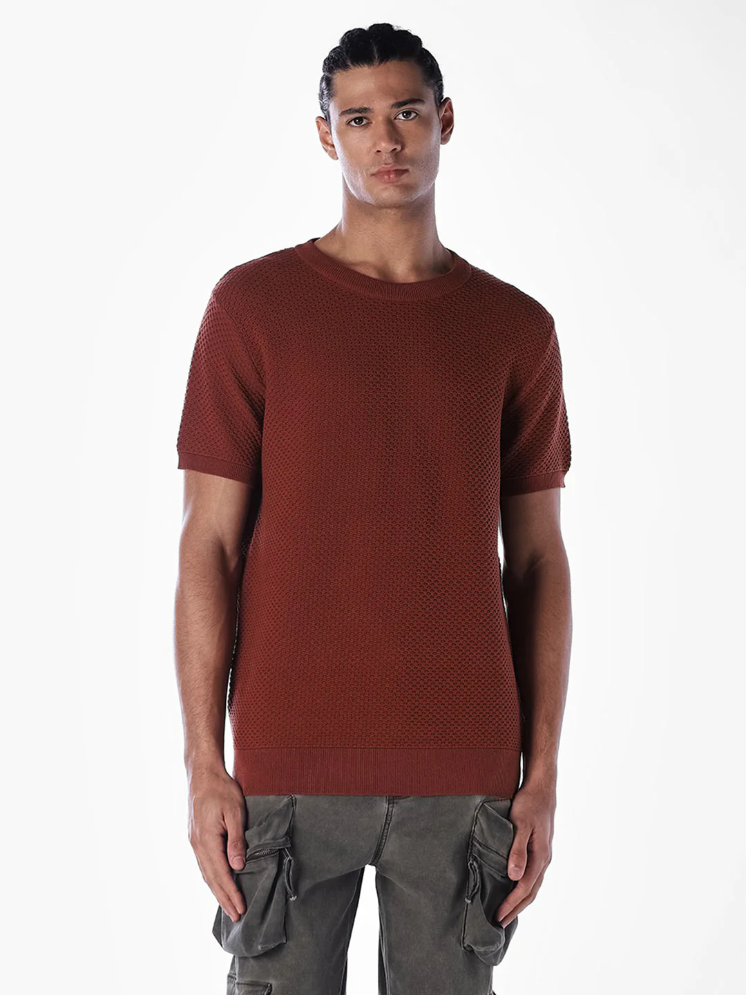 Knitted Crew Neck T-shirt - Image 2
