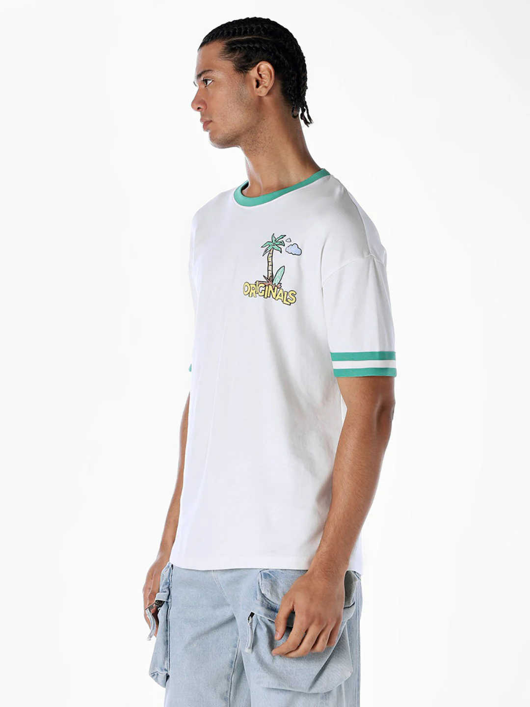 Contrast Tipping Oversized T-shirt - Image 3