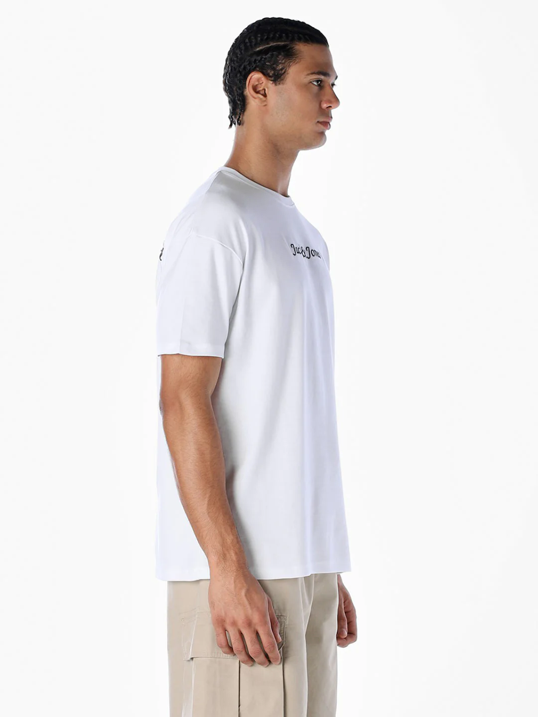 White Printed Boxy Fit T-shirt - Image 3