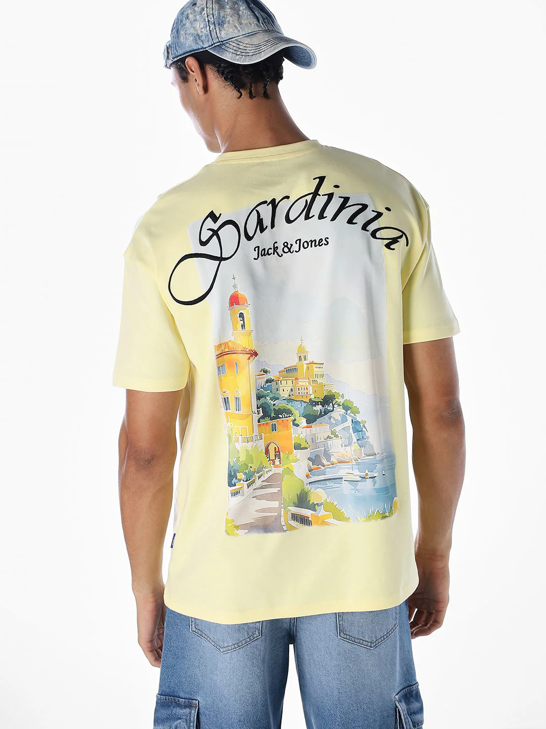 Yellow Printed Boxy Fit T-shirt