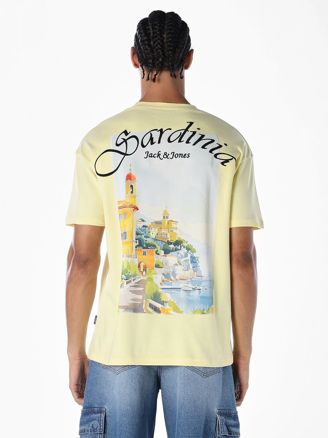 Yellow Printed Boxy Fit T-shirt - Image 4
