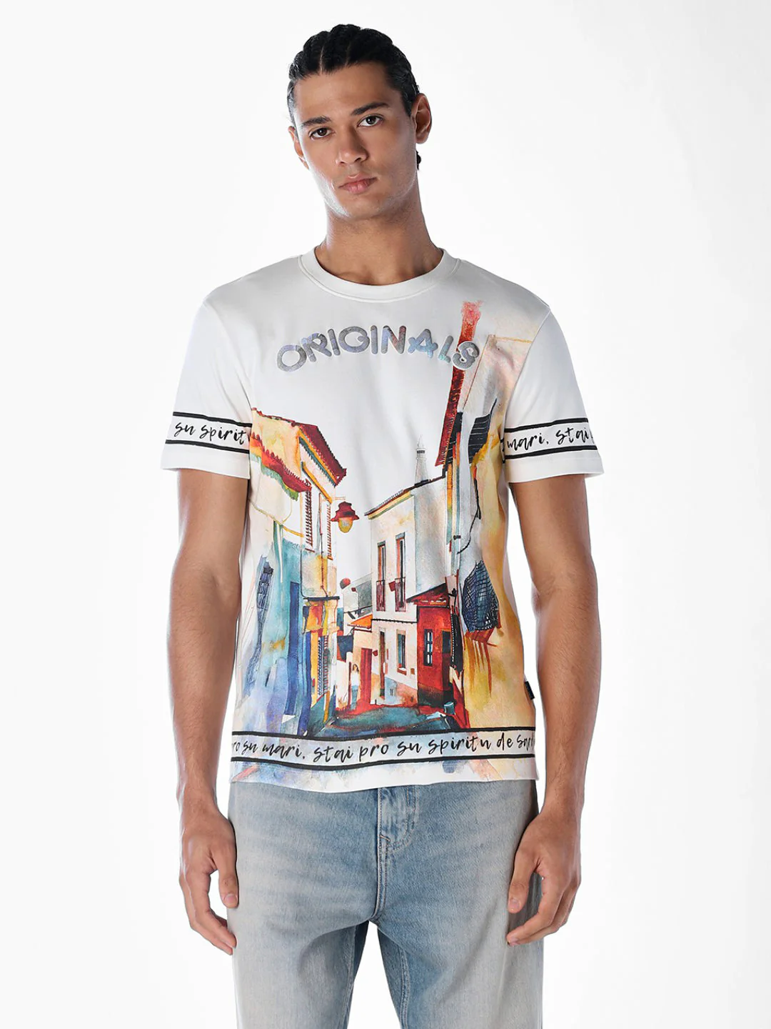 Illustrated Cityscape Print T-shirt - Image 2