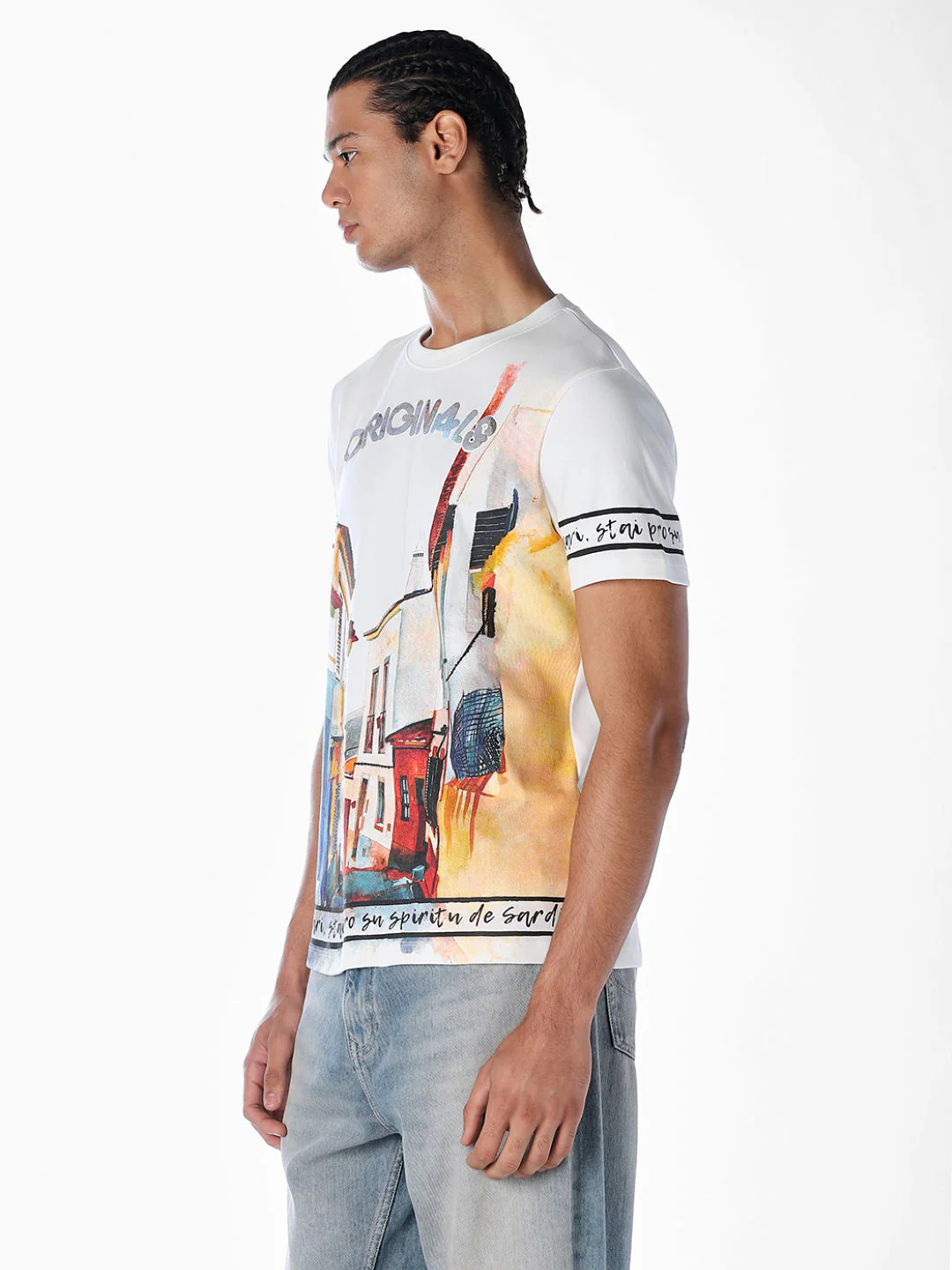 Illustrated Cityscape Print T-shirt - Image 3