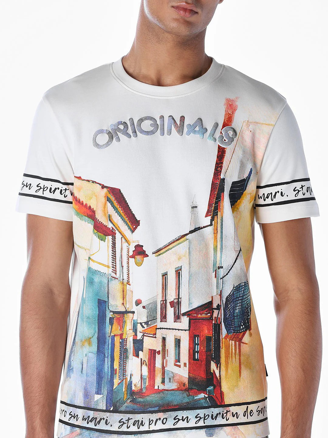 Illustrated Cityscape Print T-shirt - Image 5