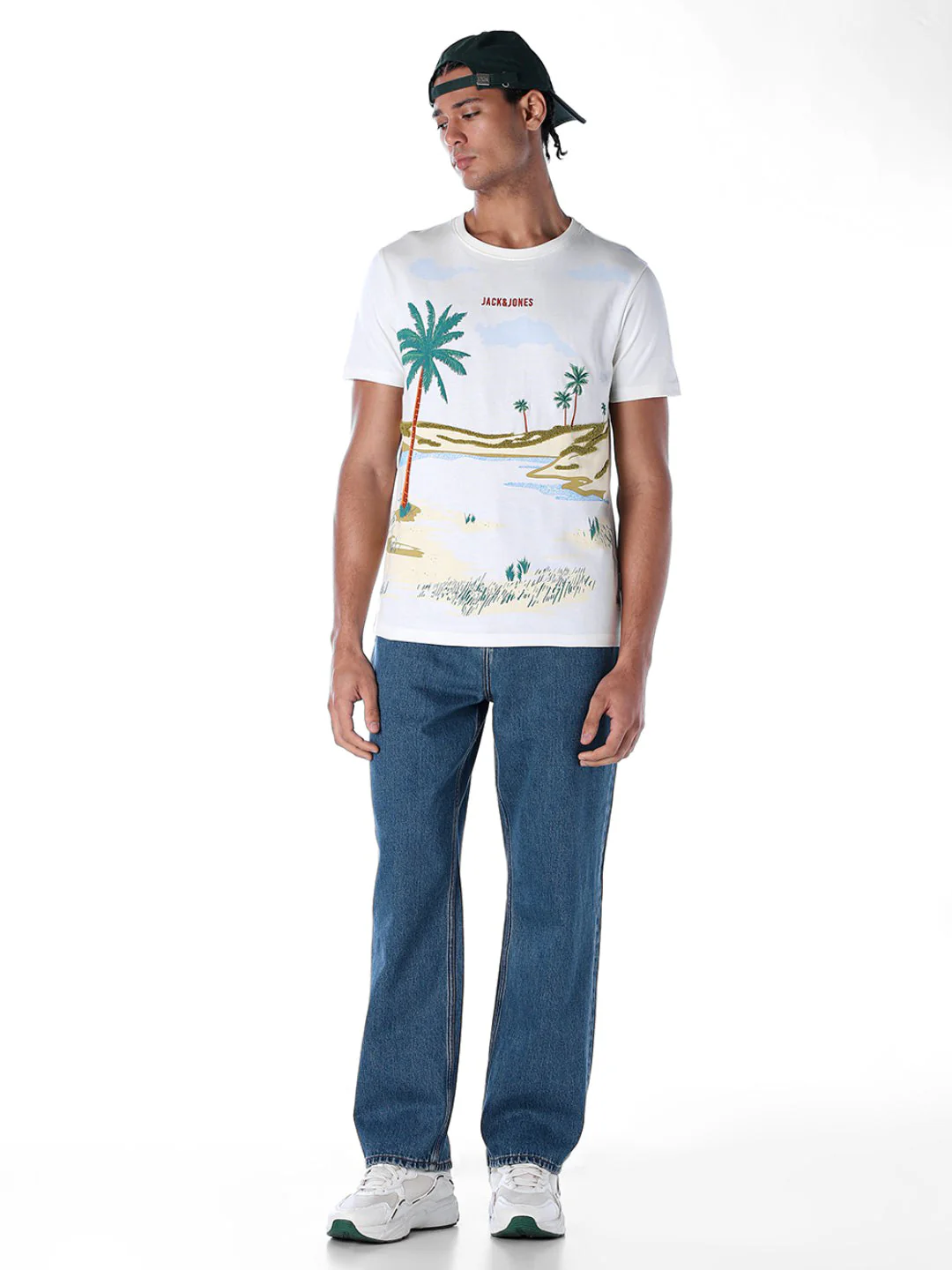 Tropical Print Cotton T-shirt - Image 6