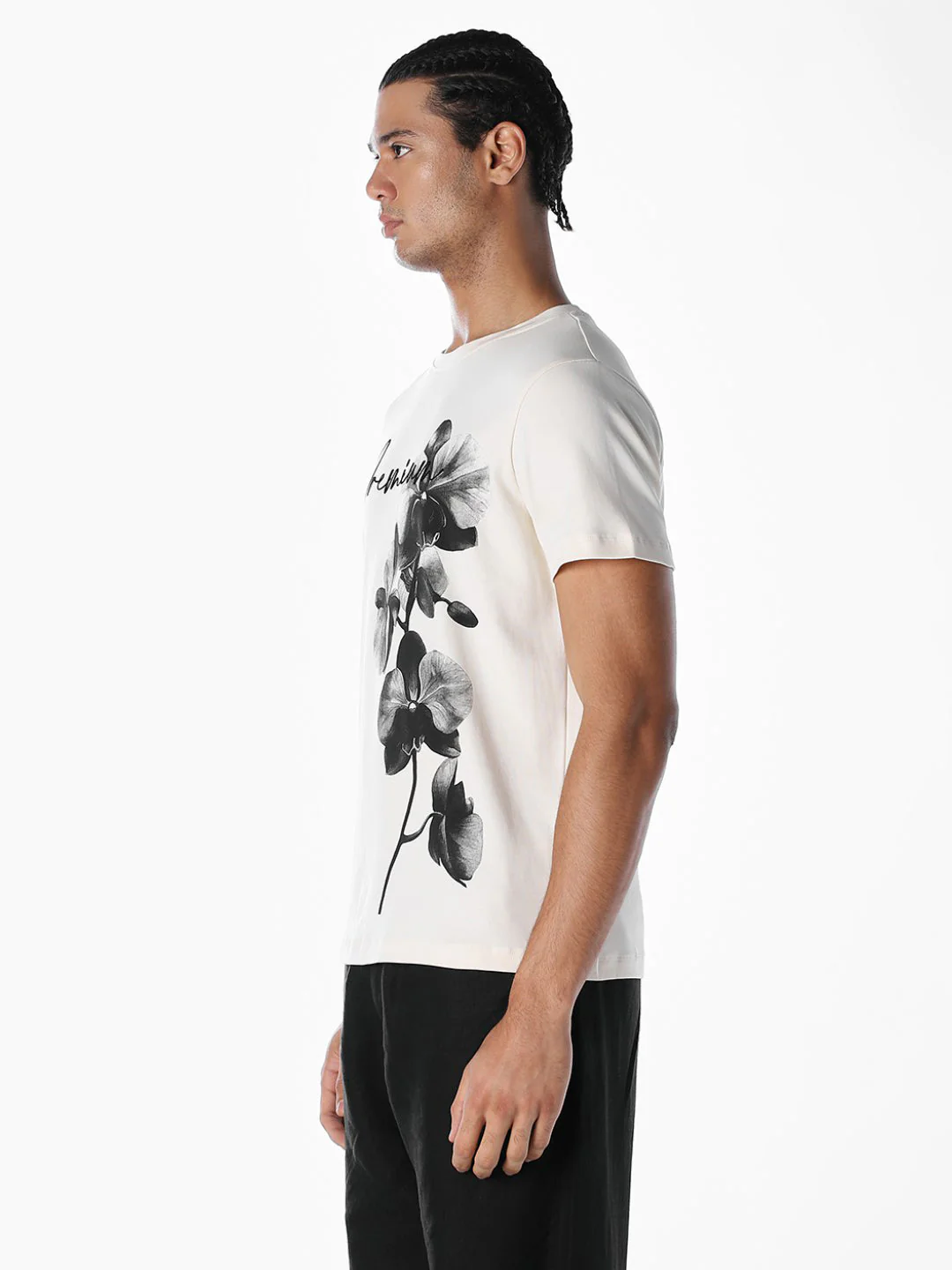 Off-White Floral Print T-shirt - Image 3
