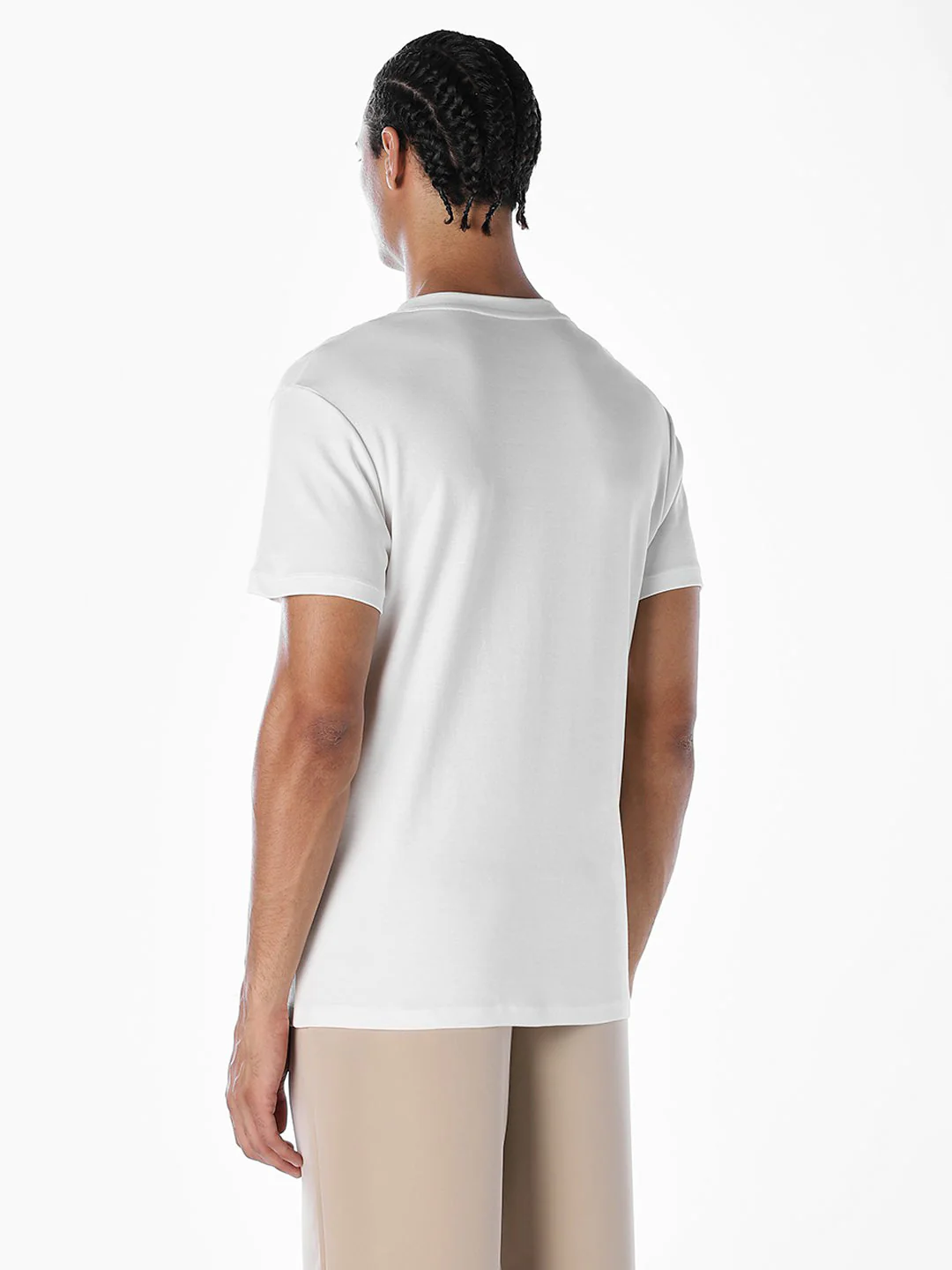Embroidered Print Cotton T-shirt - Image 4