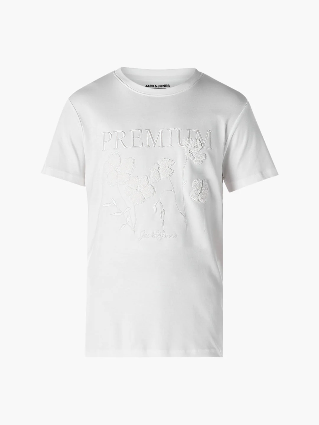 Embroidered Print Cotton T-shirt - Image 7