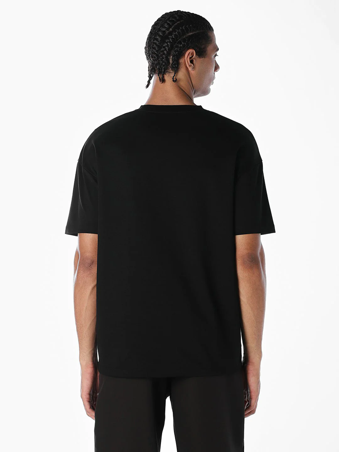 Textured Stitch Detail Oversized T-shirt - Image 4