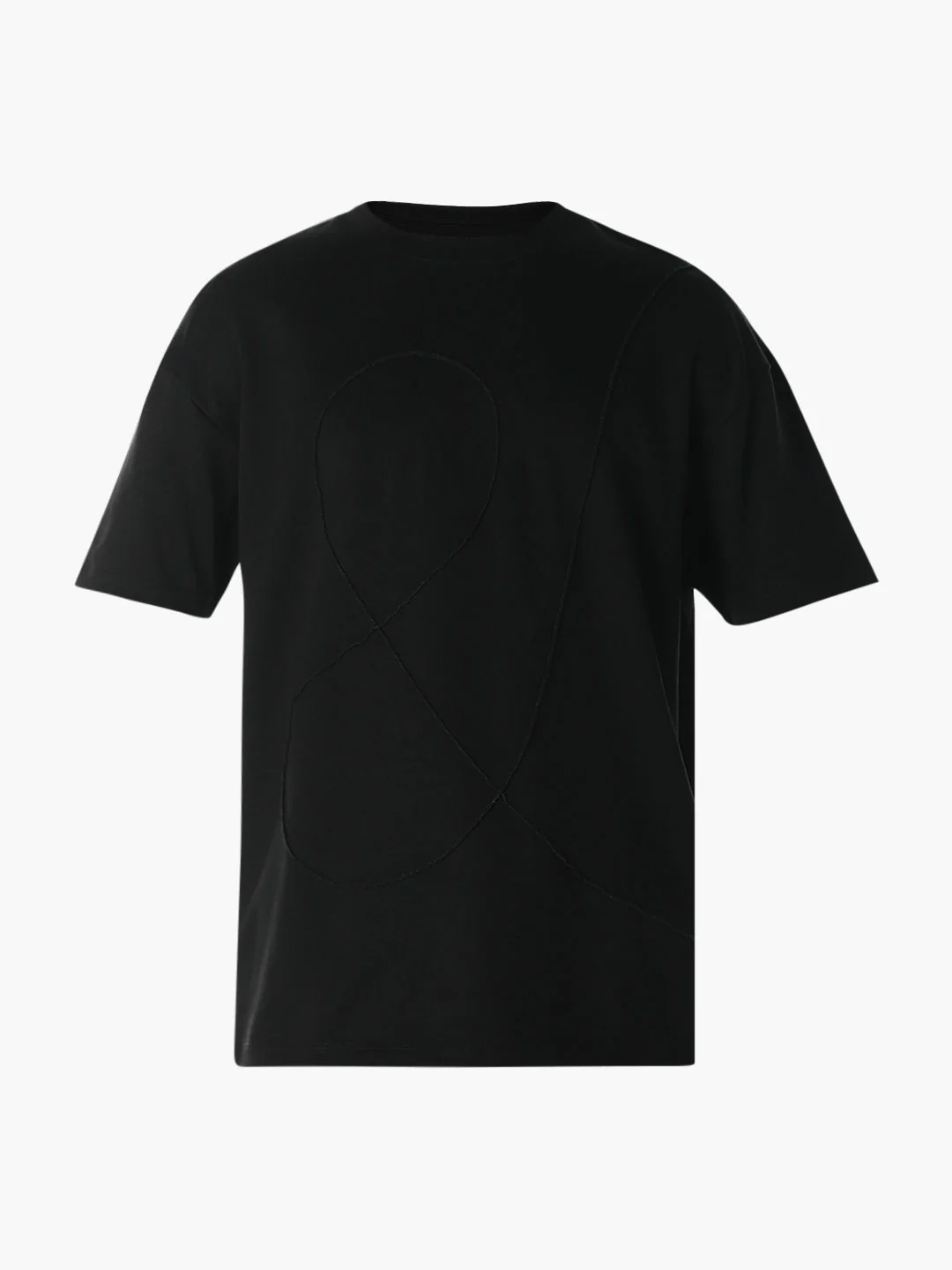 Textured Stitch Detail Oversized T-shirt - Image 7