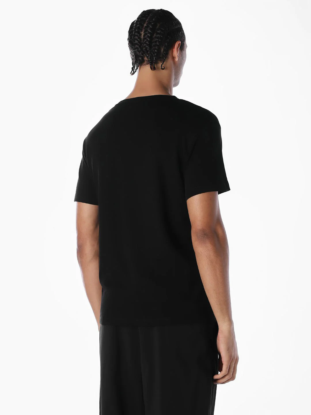 Black Floral Graphic Print T-shirt - Image 4