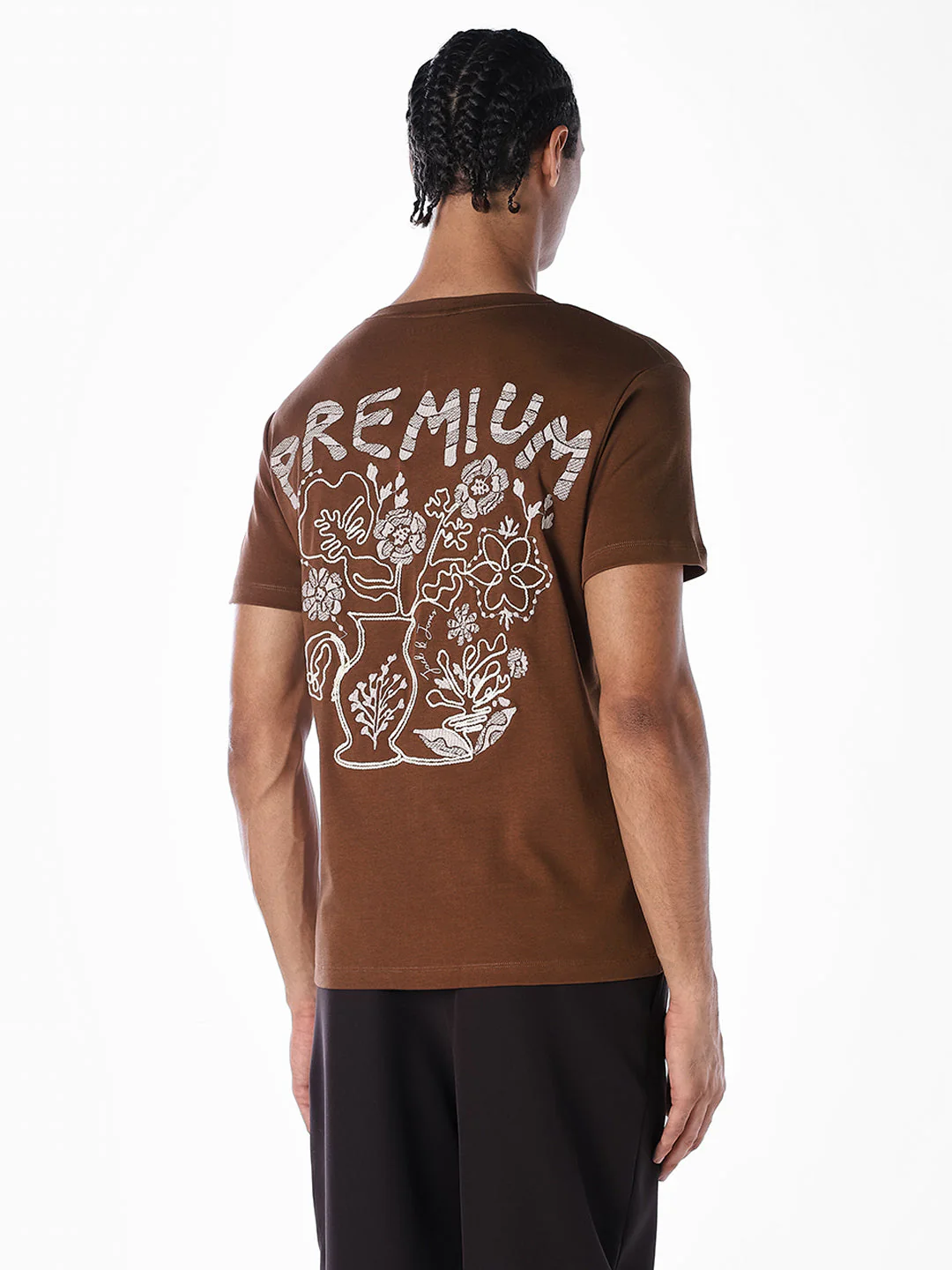 Embroidered Back Graphic T-shirt - Image 4
