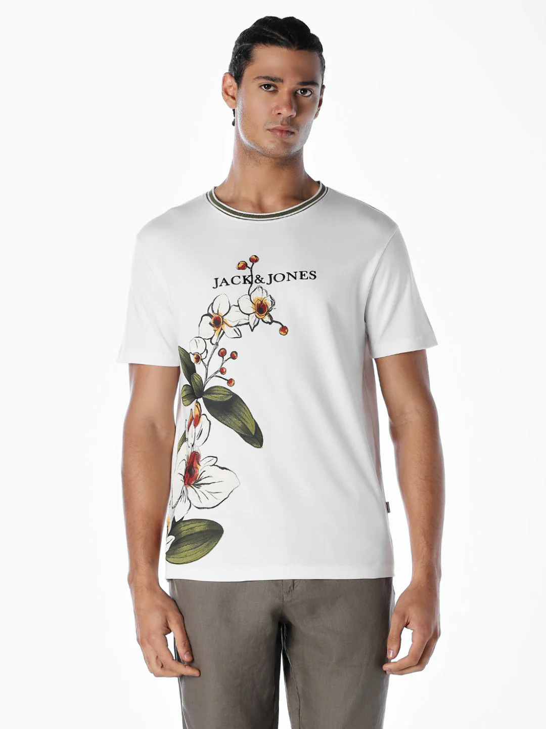Embroidered Print Cotton T-shirt - Image 2