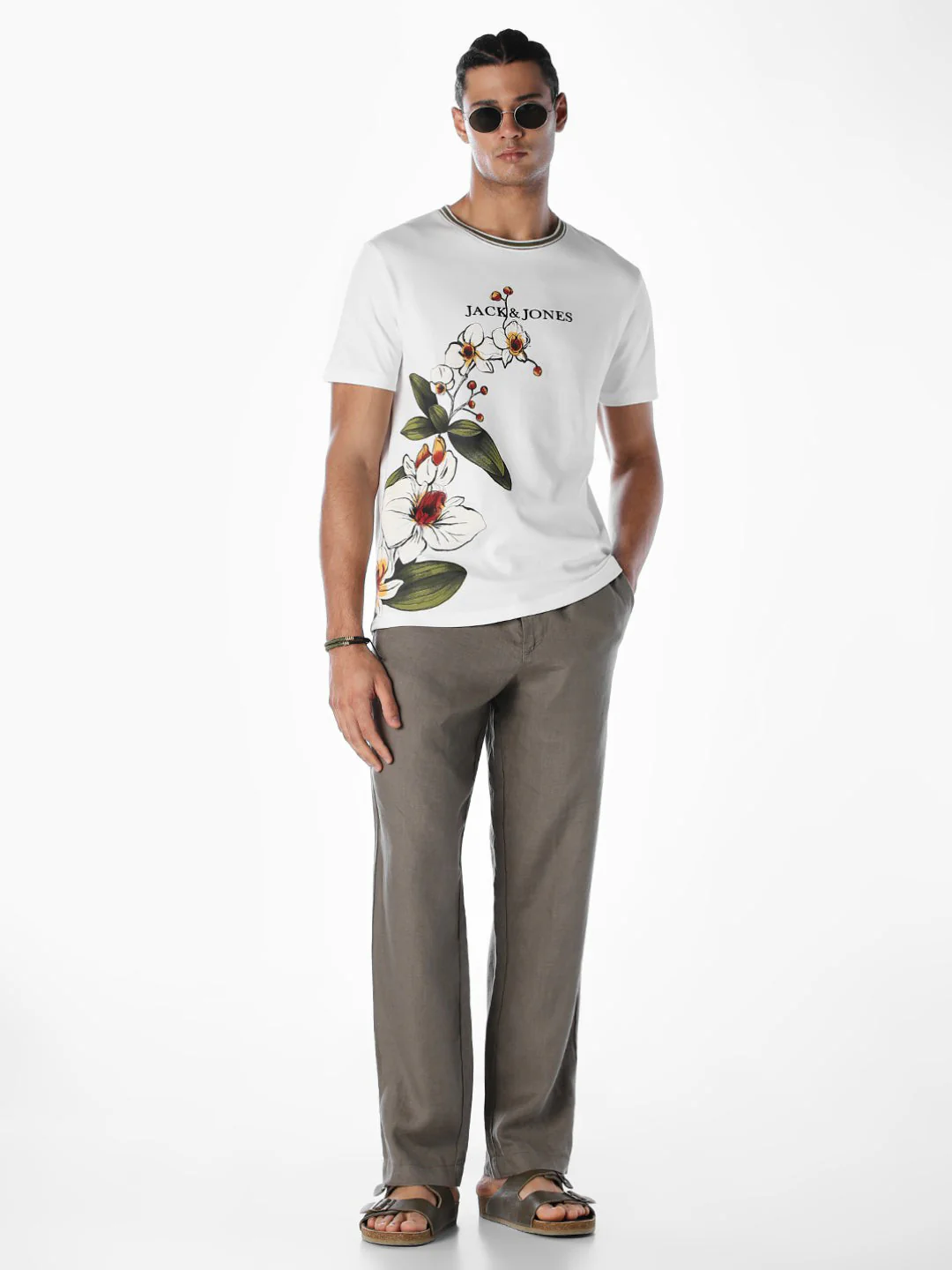 Embroidered Print Cotton T-shirt - Image 6