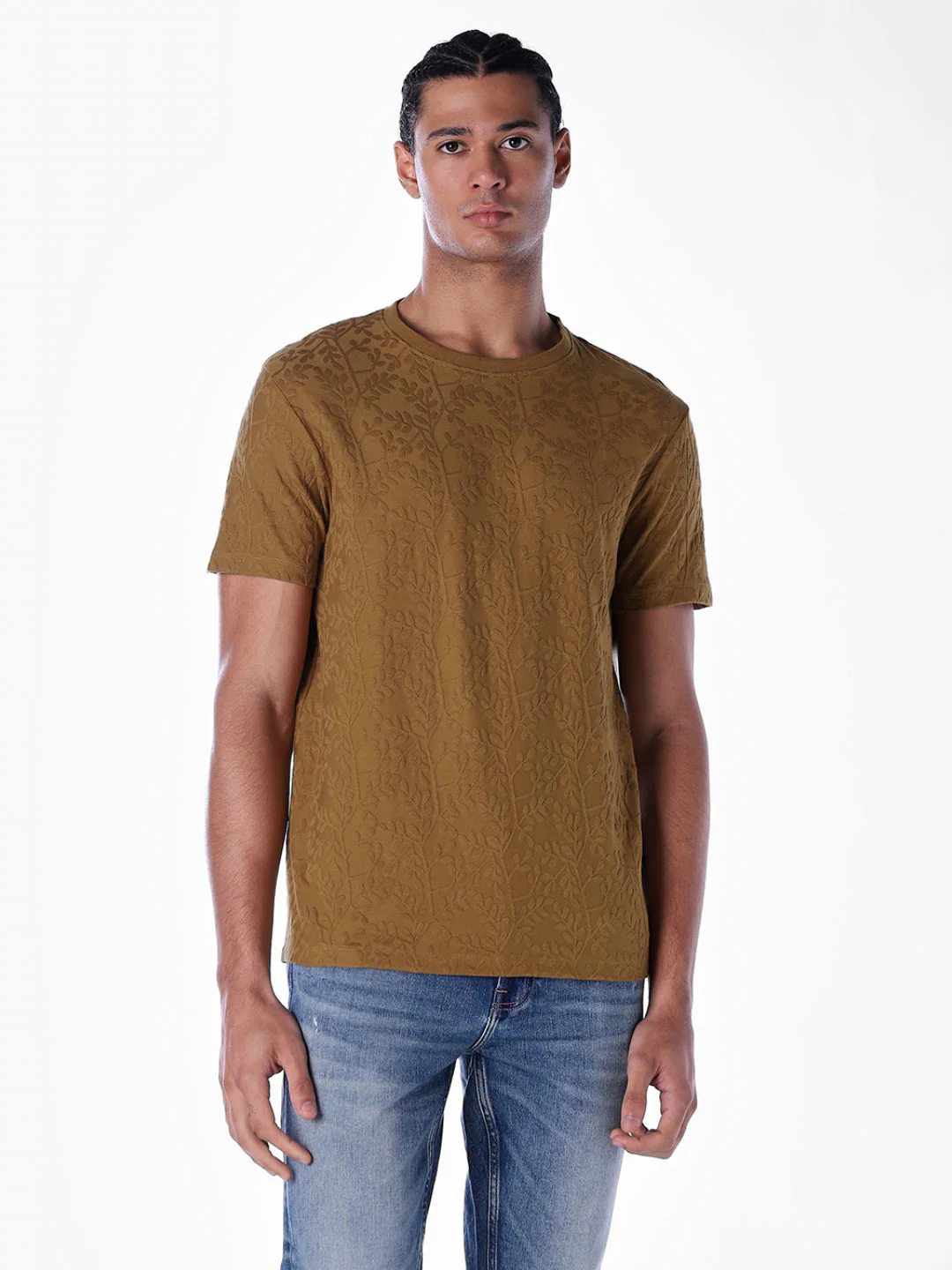 Jacquard Crew Neck T-shirt - Image 2