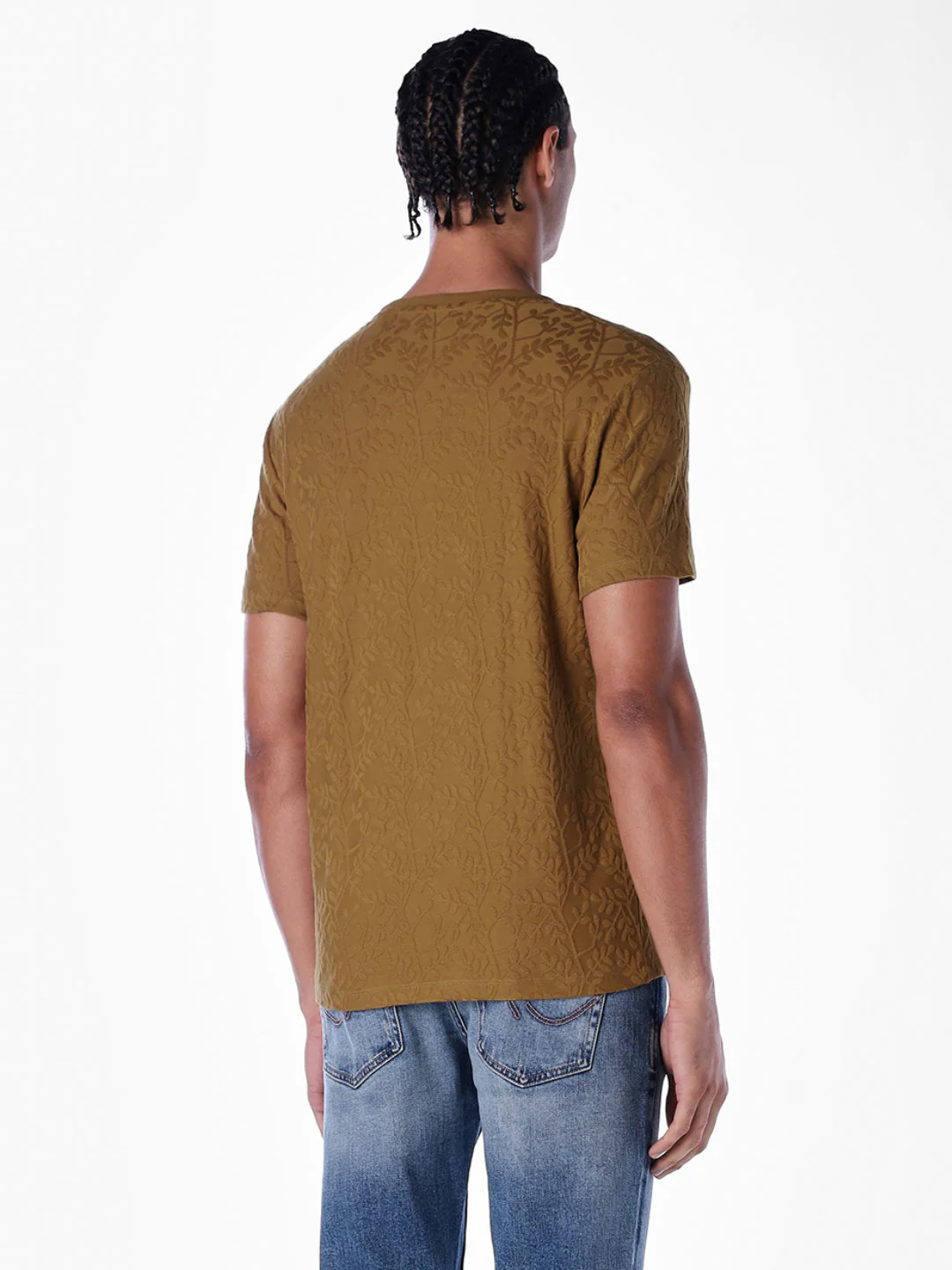 Jacquard Crew Neck T-shirt - Image 4