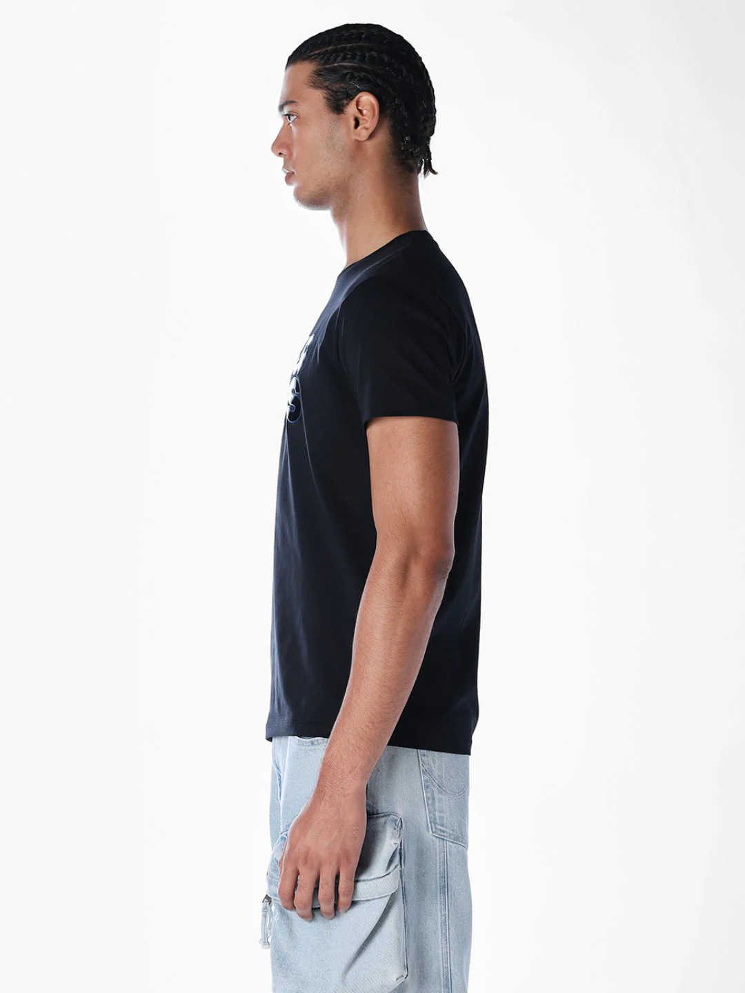 Logo Print Crew Neck T-shirt - Black - Image 3