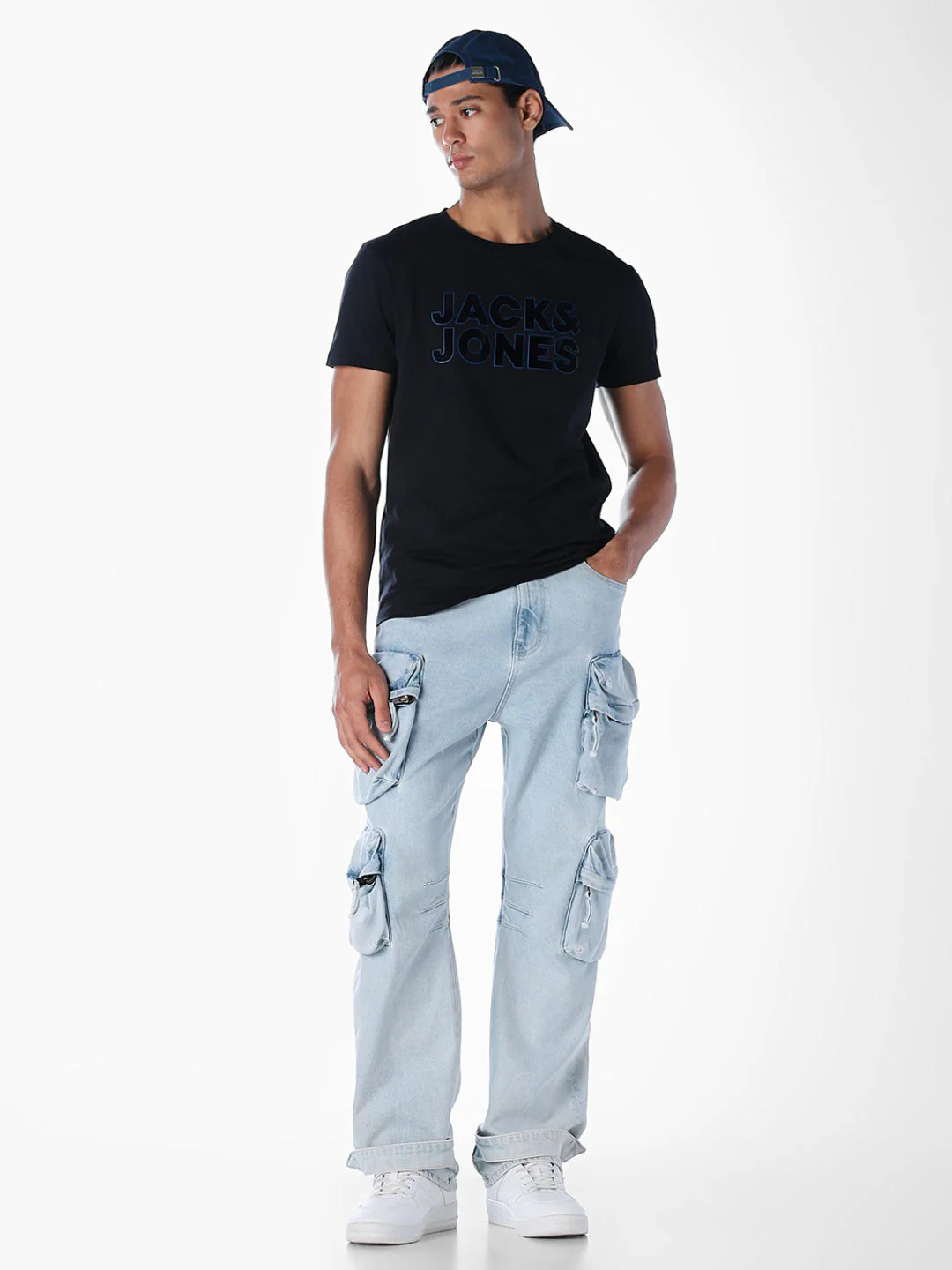 Logo Print Crew Neck T-shirt - Black - Image 6