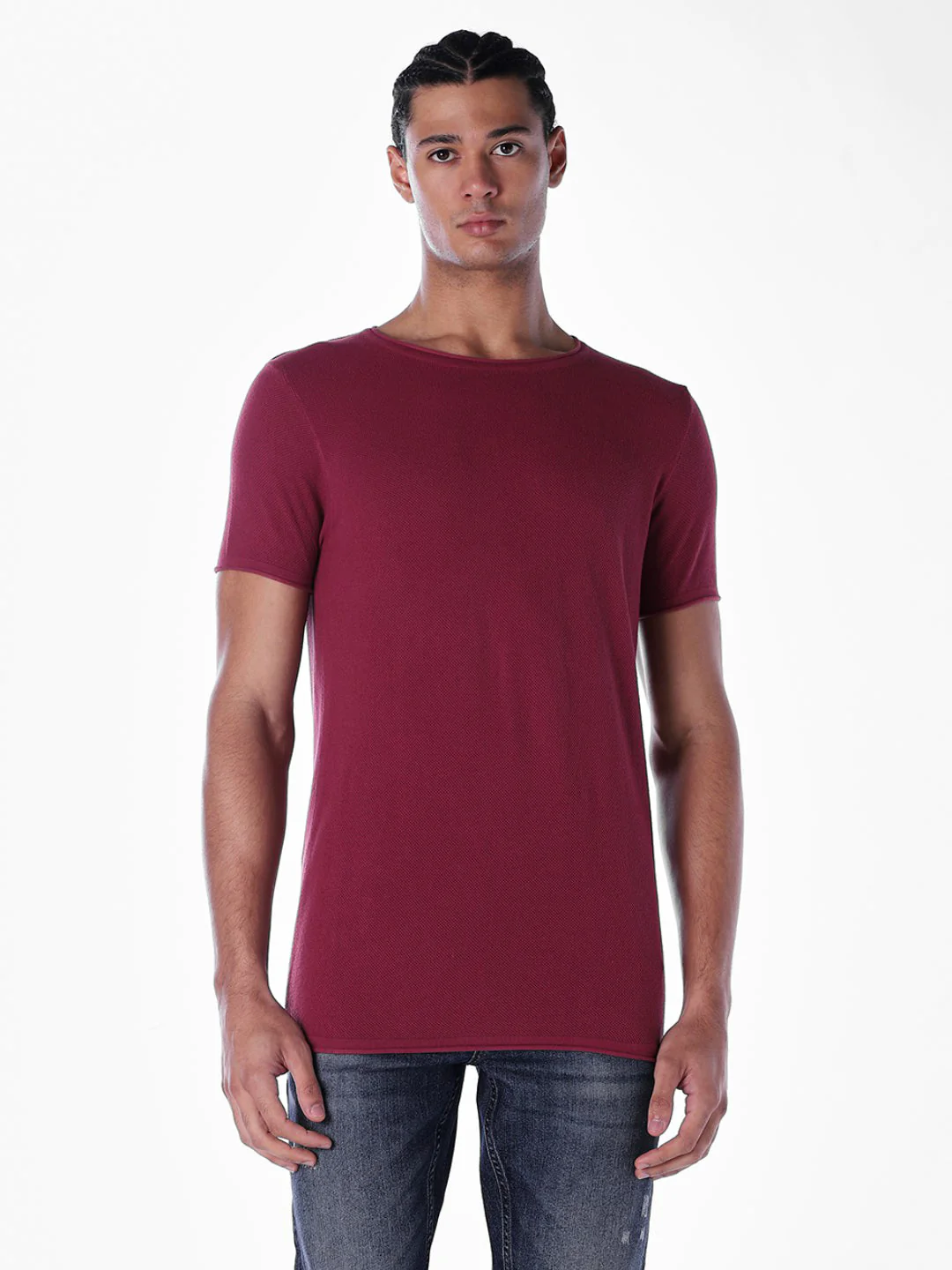 Knitted Cotton Crew Neck T-shirt - Image 2