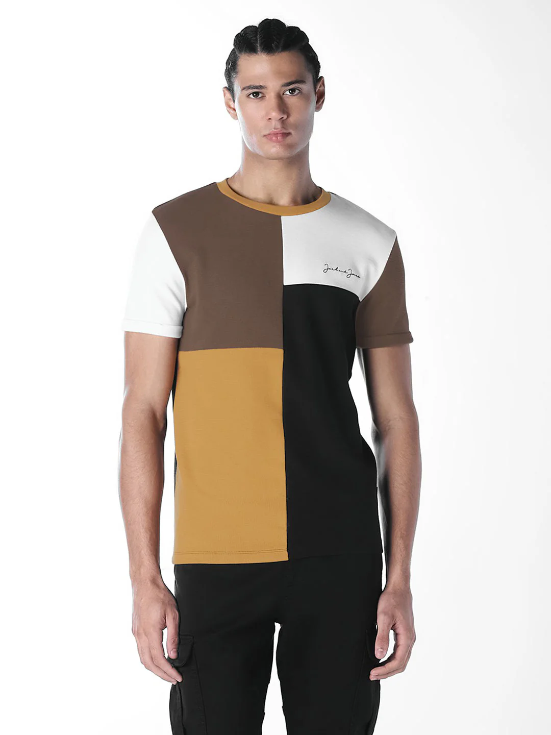 Colourblocked Crew Neck T-shirt - Image 2