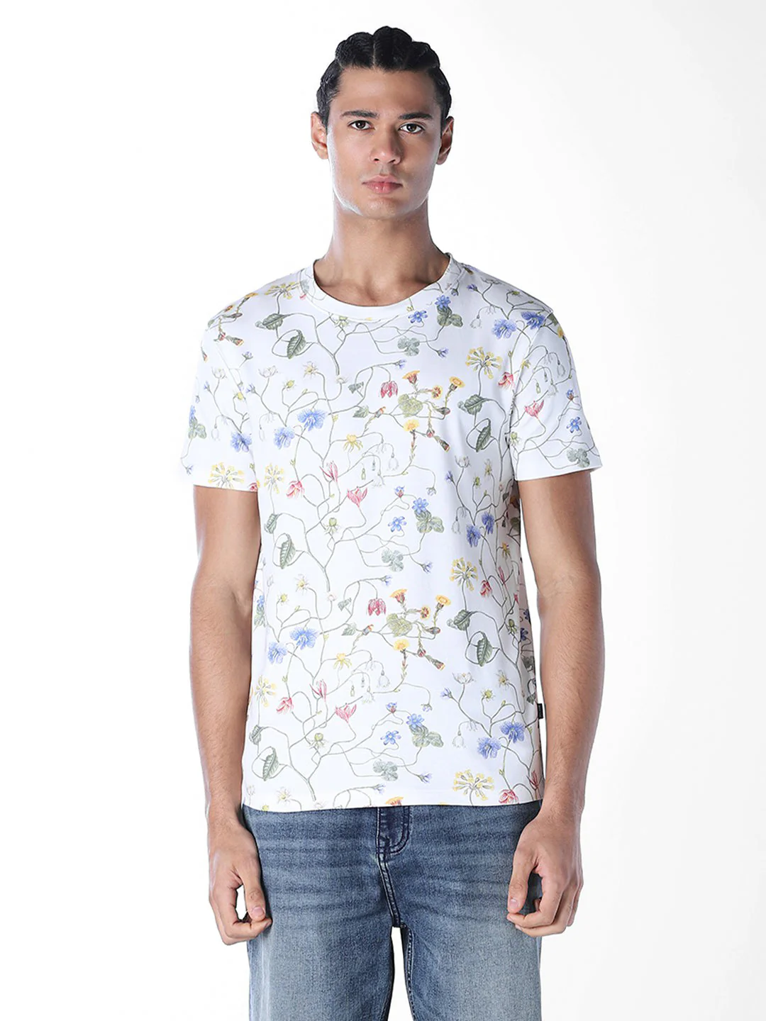 Floral Print Cotton T-shirt - Image 2